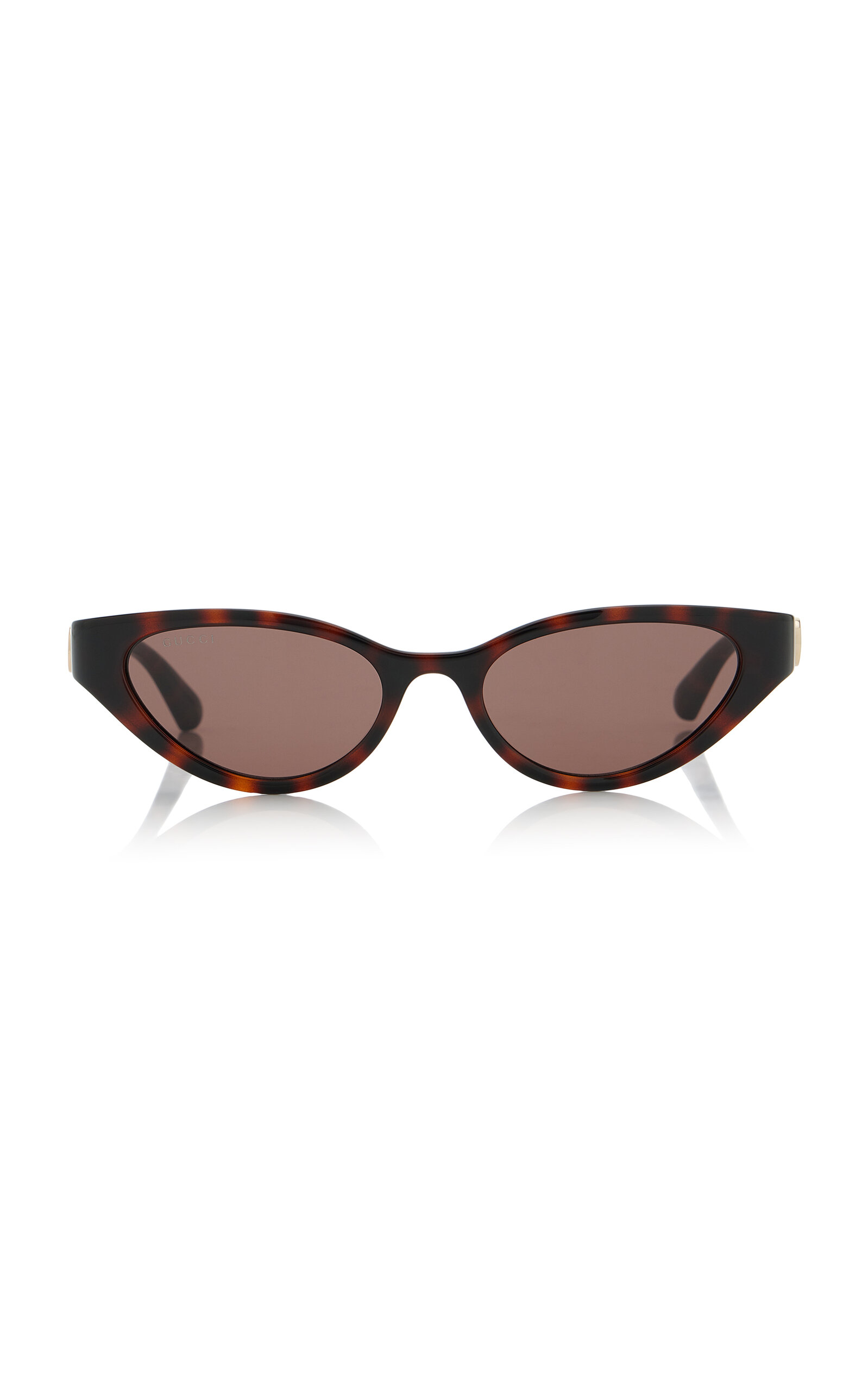 Gucci - Cat-Eye Acetate Sunglasses - Brown - OS - Moda Operandi