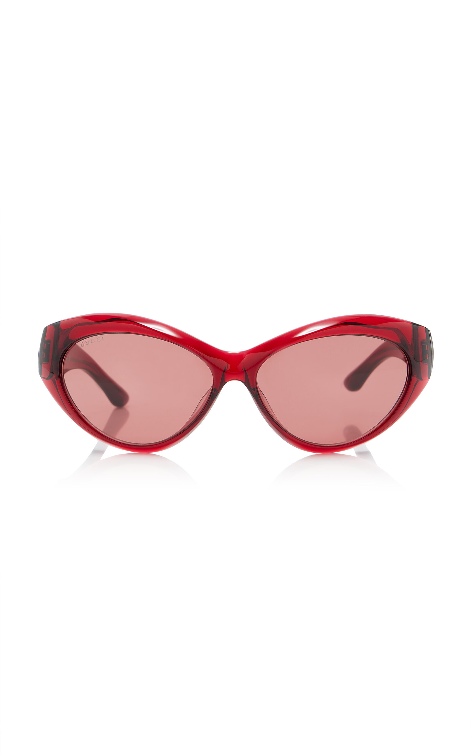 Gucci - Cat-Eye Acetate Sunglasses - Red - OS - Moda Operandi