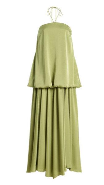 SIRAPOP - Exclusive Valerie Satin Dress - Green - L - Moda Operandi
