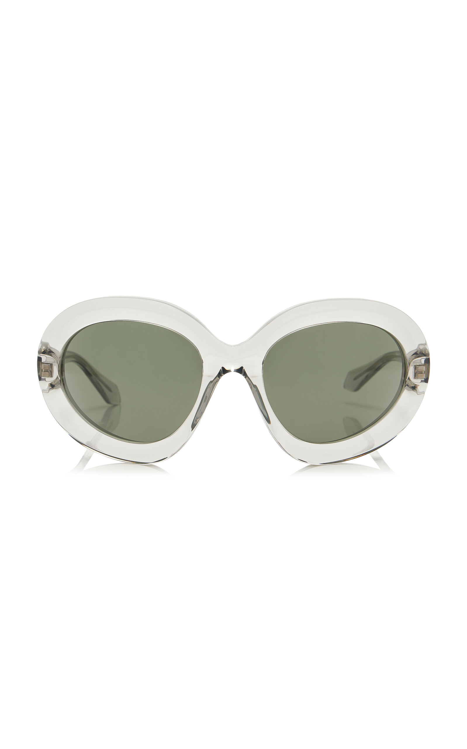 ALAÏA - Butterfly-Frame Acetate Sunglasses - Clear - OS - Moda Operandi