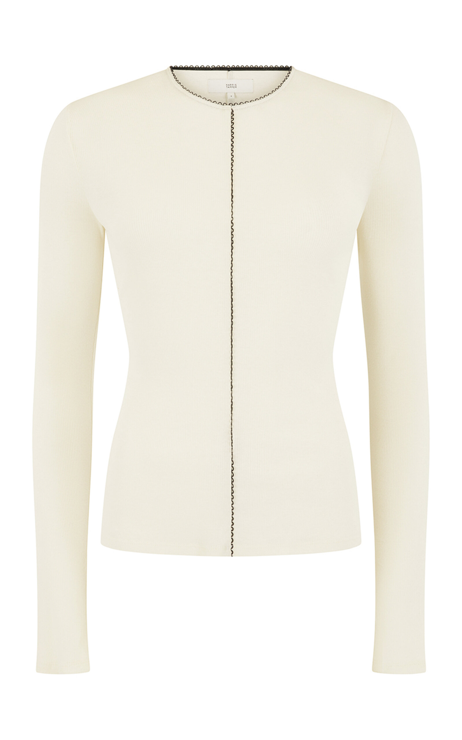 Harris Tapper Pero Cotton-blend Ribbed T-shirt In Off-white