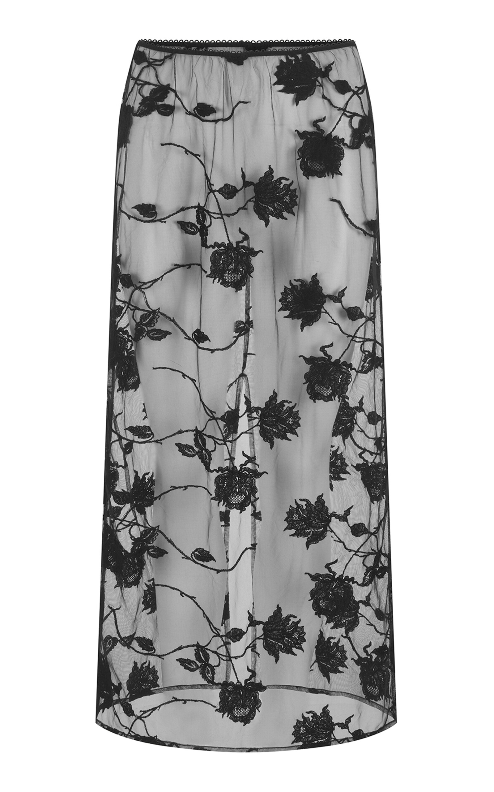 Harris Tapper - Camilla Rose Sheer Lace Maxi Skirt - Black - AU 12 - Moda Operandi