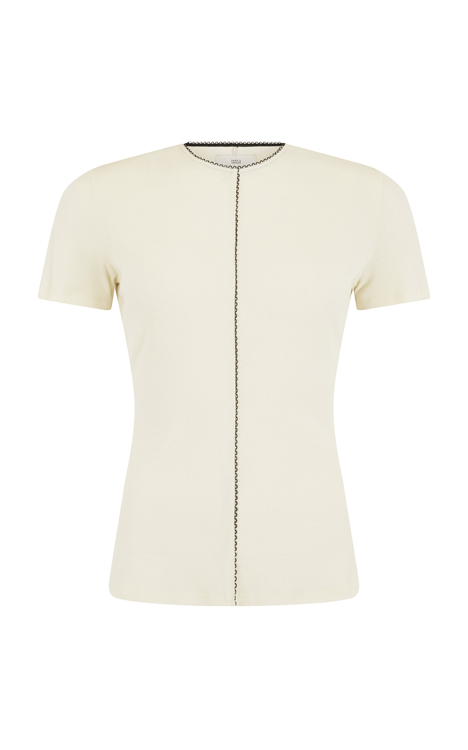 Harris Tapper Short-sleeve Pero Cotton Ribbed T-shirt In Off-white