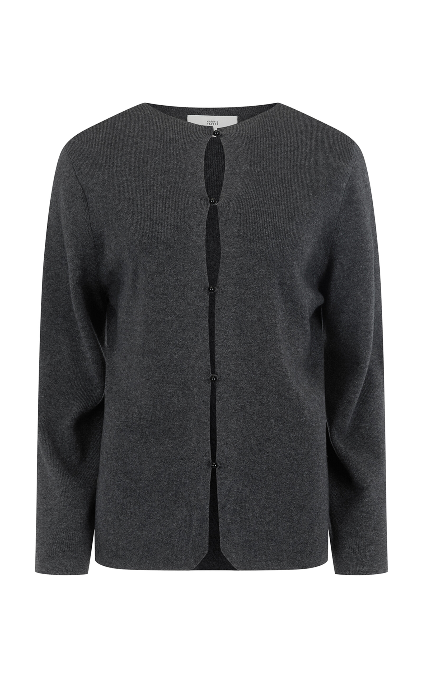 Harris Tapper Violetta Wool-cashmere Cardigan In Grey
