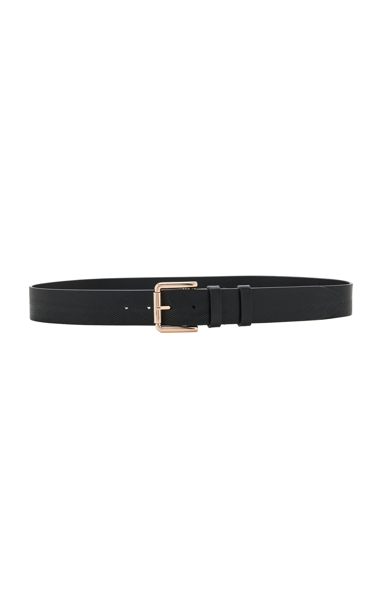 Max Mara Leather Belt In Black