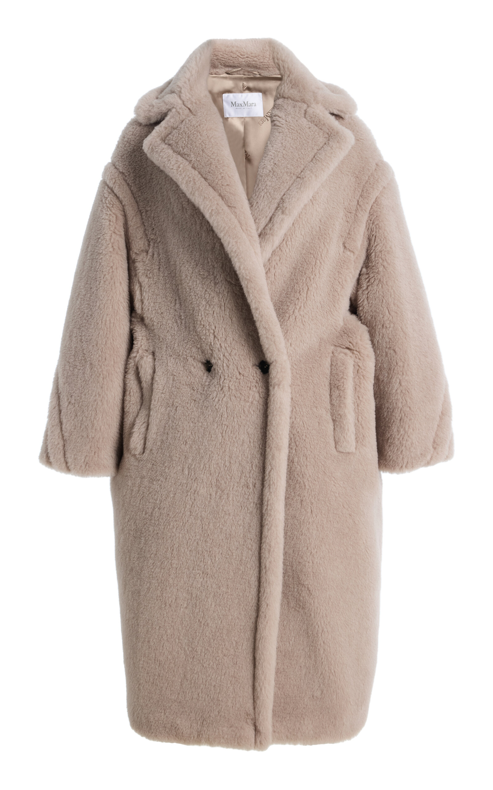 Max Mara Alpaca-blend Coat In Neutral