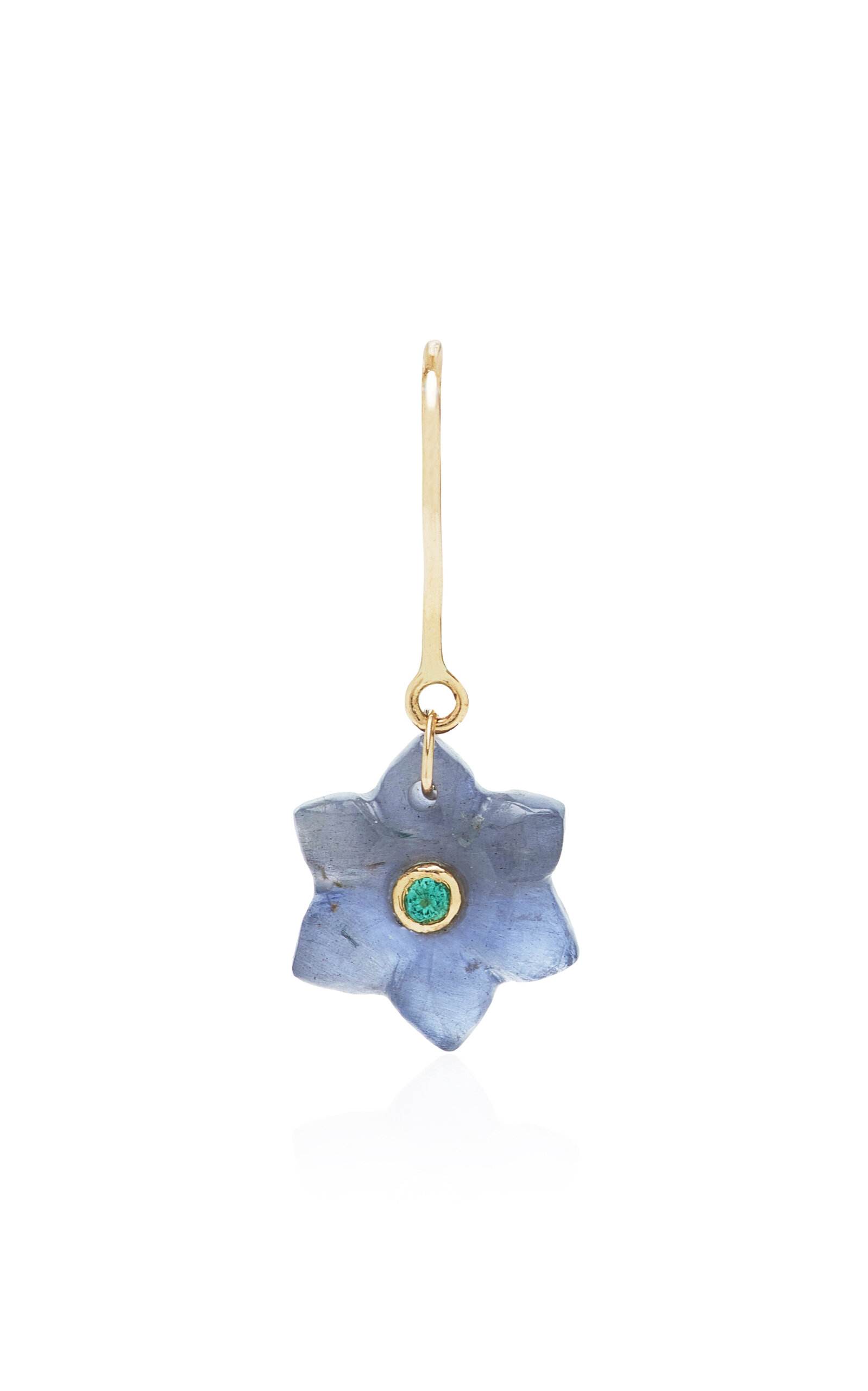 Pascale Monvoisin - Ida Gold Iolite And Diamond Single Earring - Blue - OS - Moda Operandi - Gifts For Her