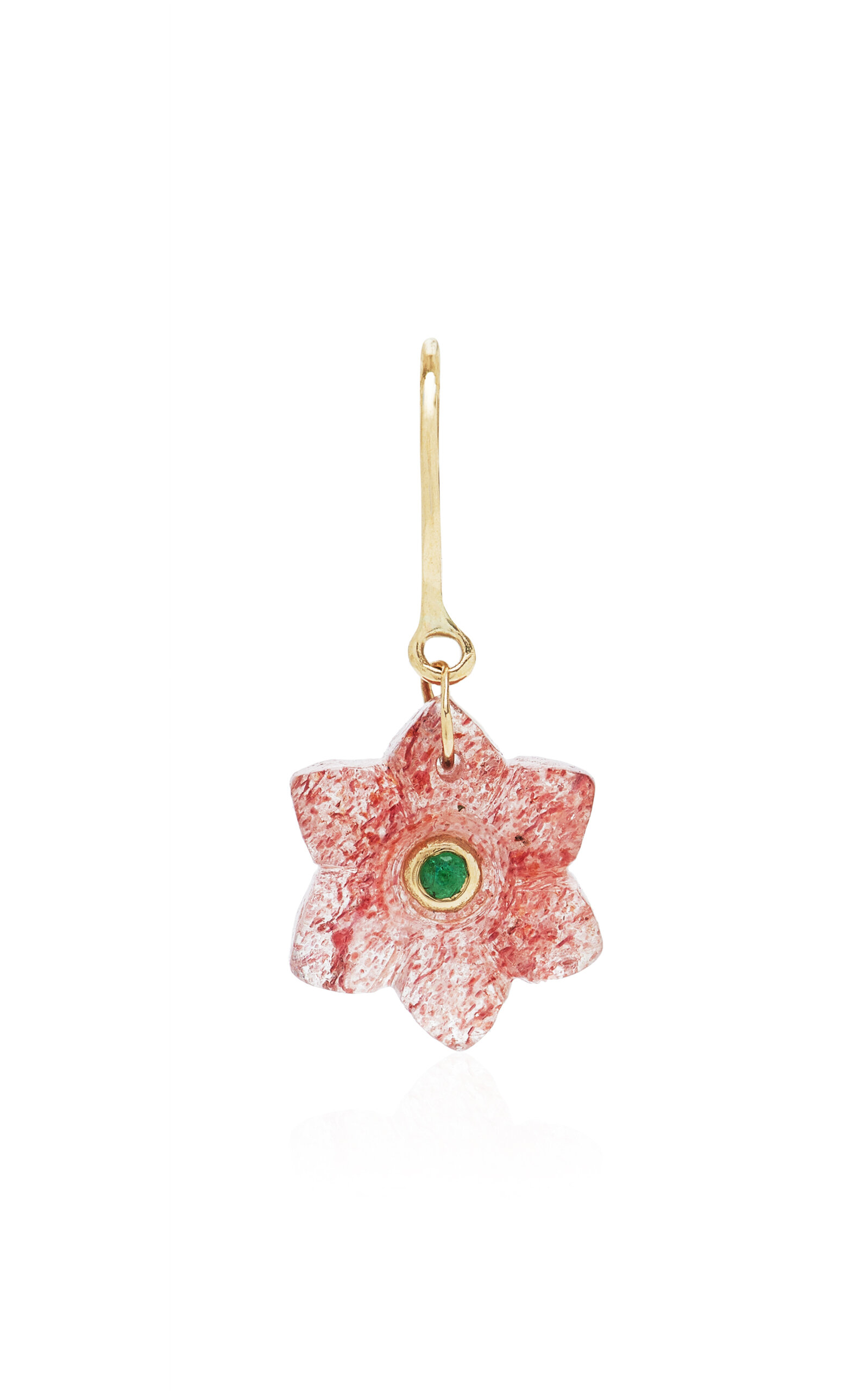 Pascale Monvoisin - Ida Gold Quartz Single Earring - Pink - OS - Moda Operandi - Gifts For Her