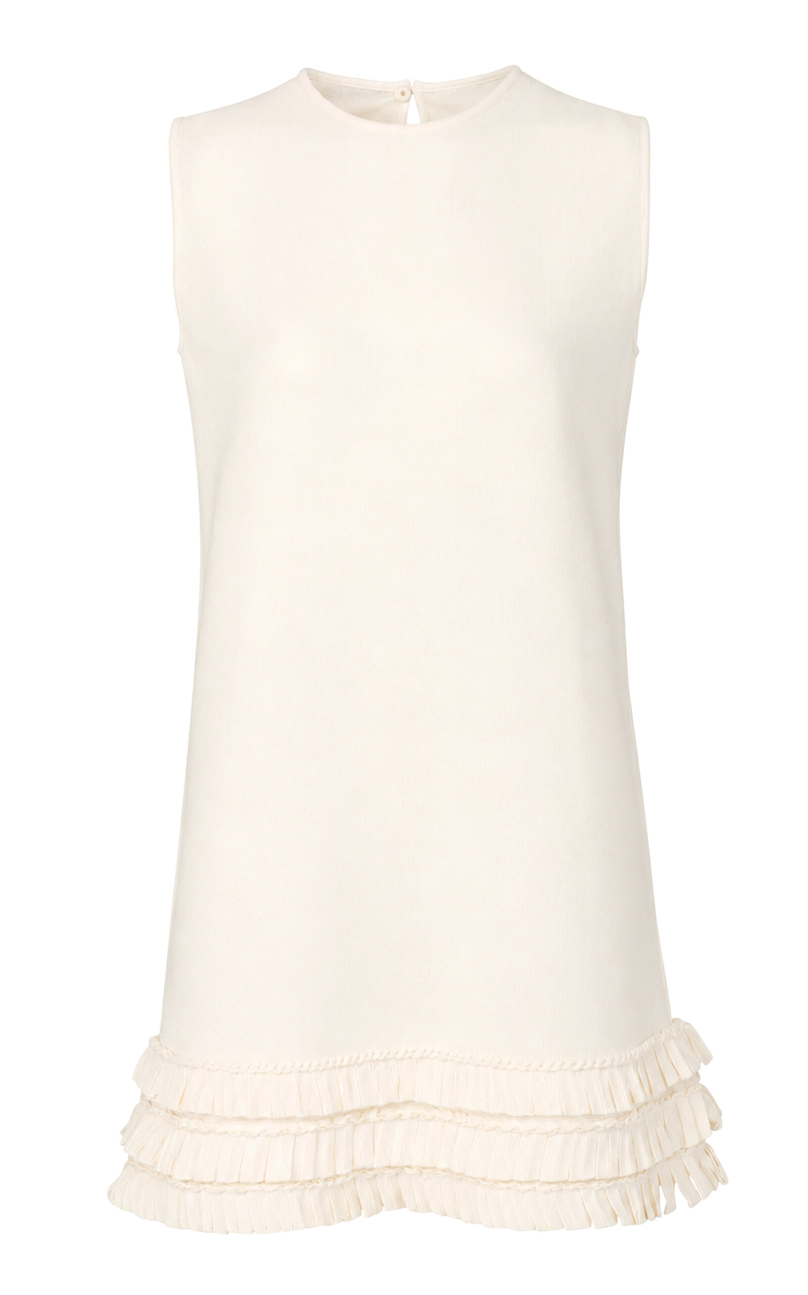 Pepa Pombo Cenizo Mini Dress In Off-white