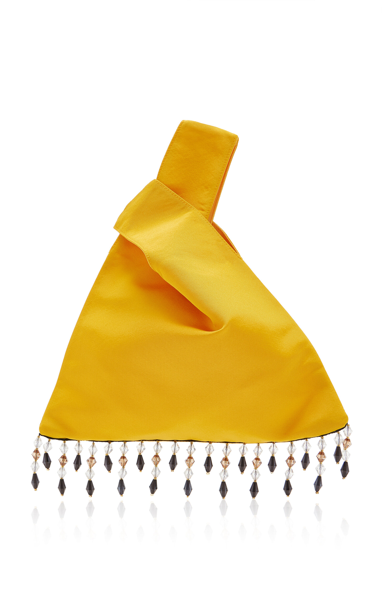 Mélisse - Silk Faille Knot Bag - Yellow - OS - Moda Operandi