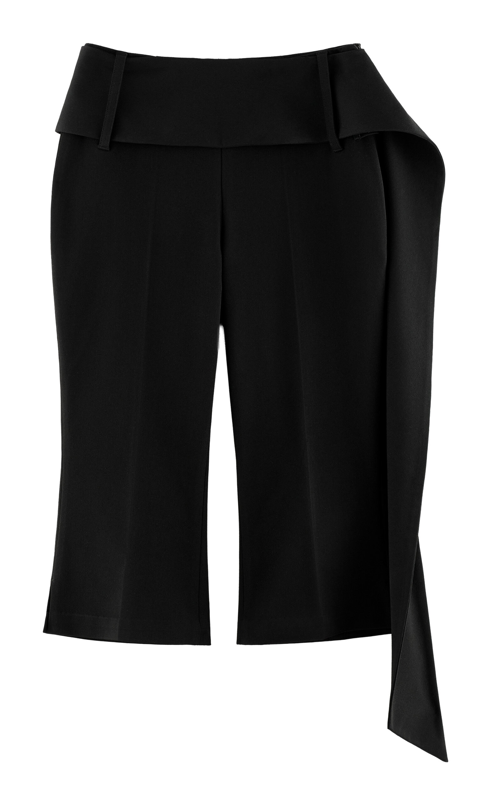 Exclusive High-Waisted Twill Capri Pants