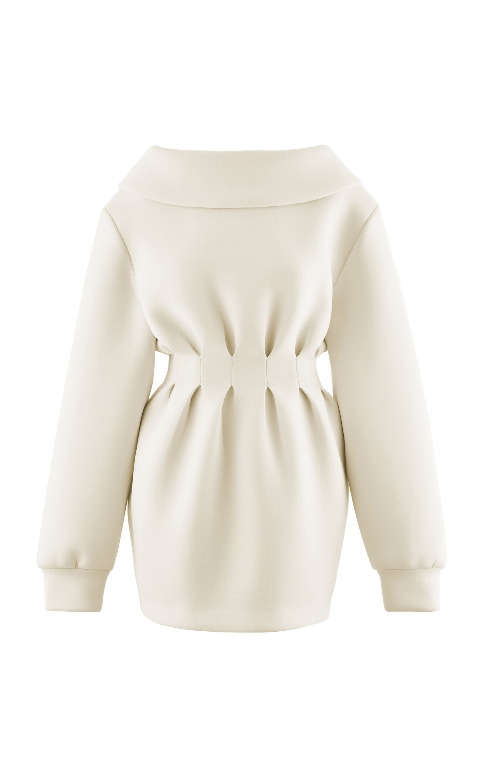 Exclusive Wide Collar Knit Mini Dress