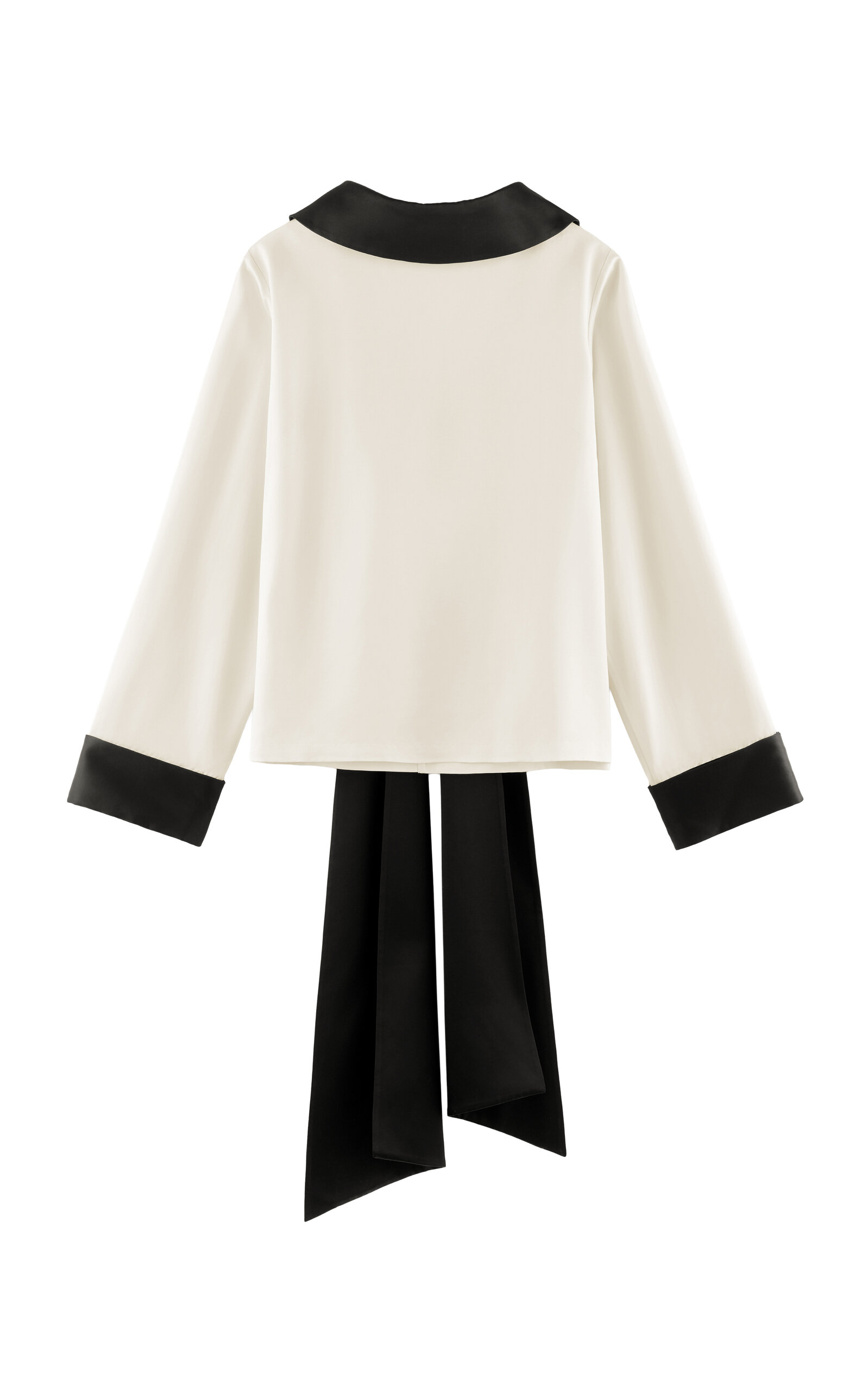 Exclusive Wide Cuff Satin Blouse