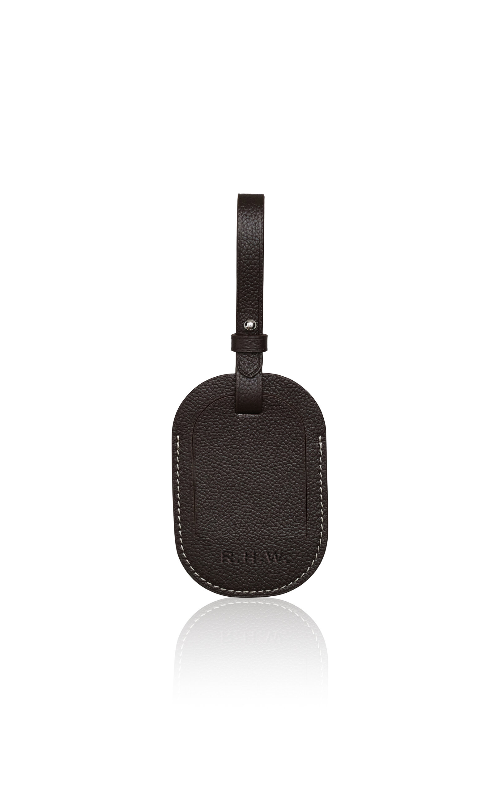 Memoire Mémoire - Personalized Kensington Leather Luggage Tag - Brown