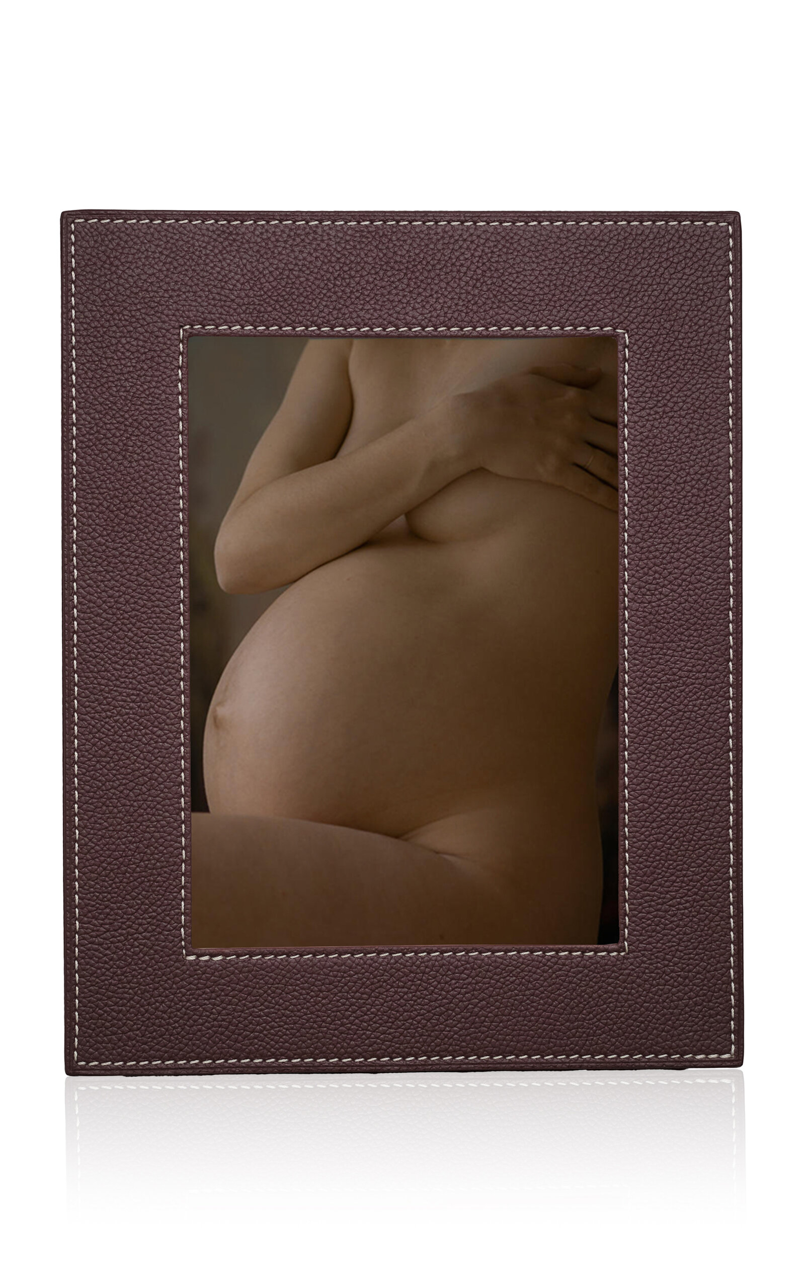Memoire Mémoire - Chelsea Leather Picture Frame - Burgundy