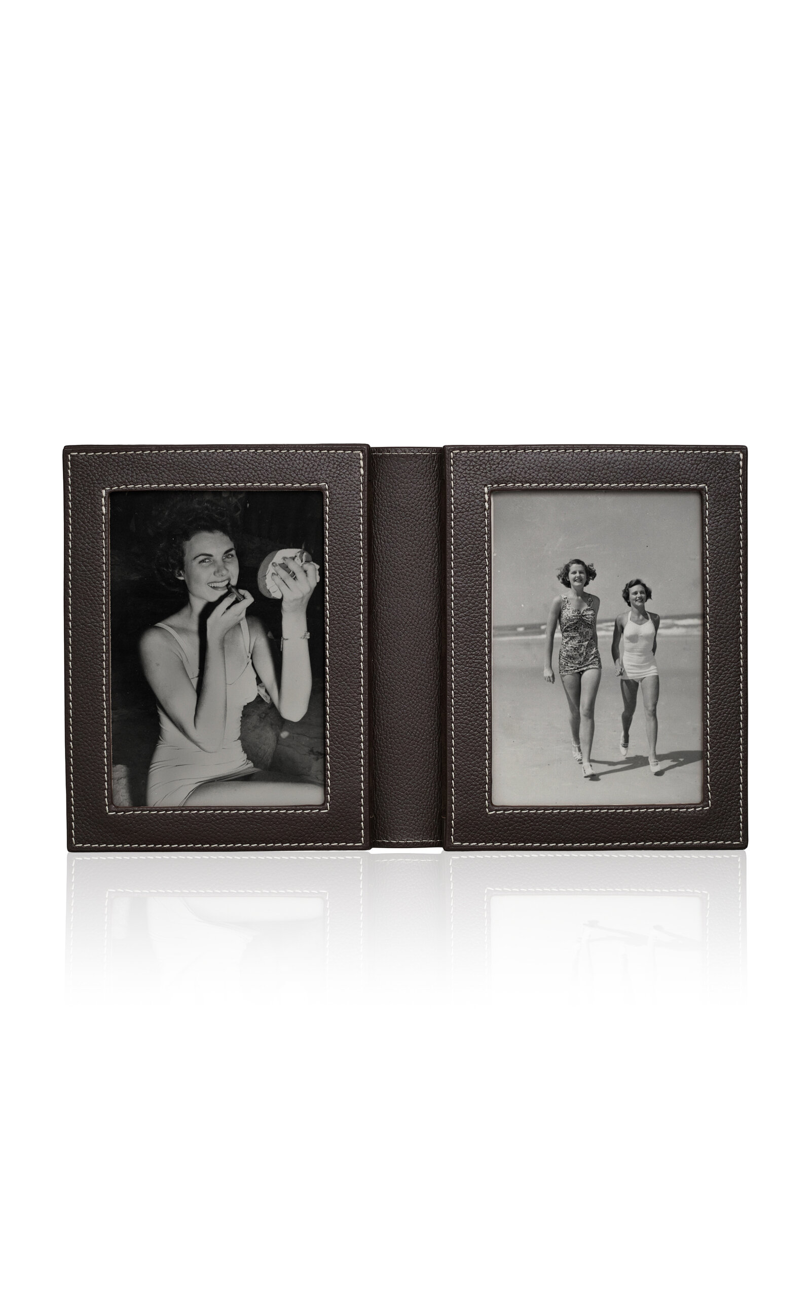 Memoire Mémoire - Boltons Leather Double Frame - Brown