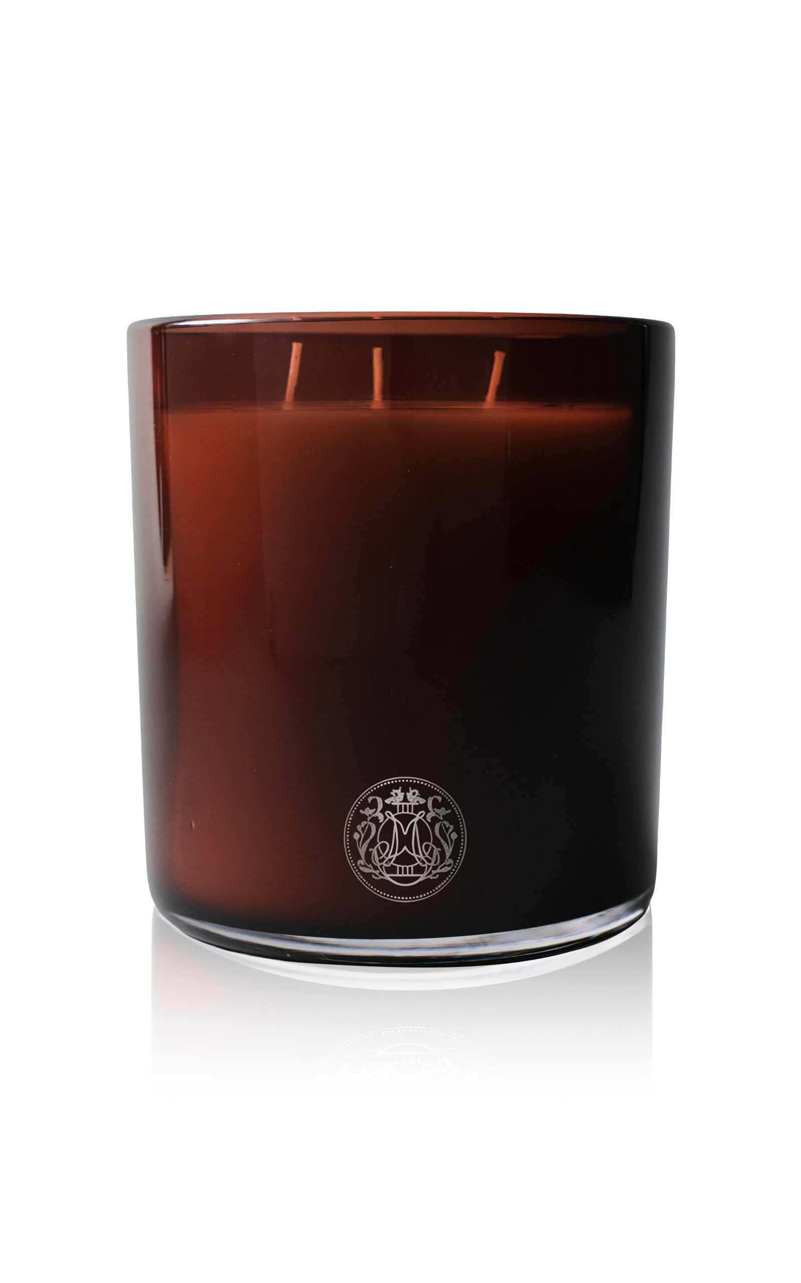 Memoire Mémoire - Grand Ironwood Handblown Glass Candle - Red