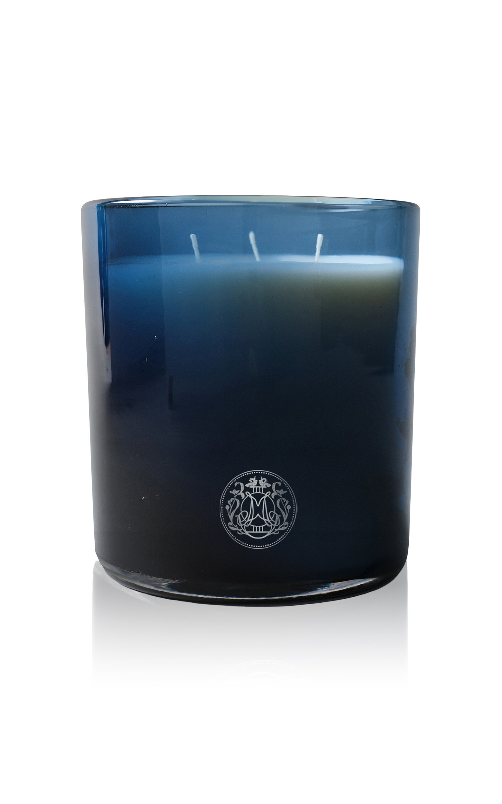 Memoire Mémoire - Night Walk Handblown Glass Candle; Grand - Blue