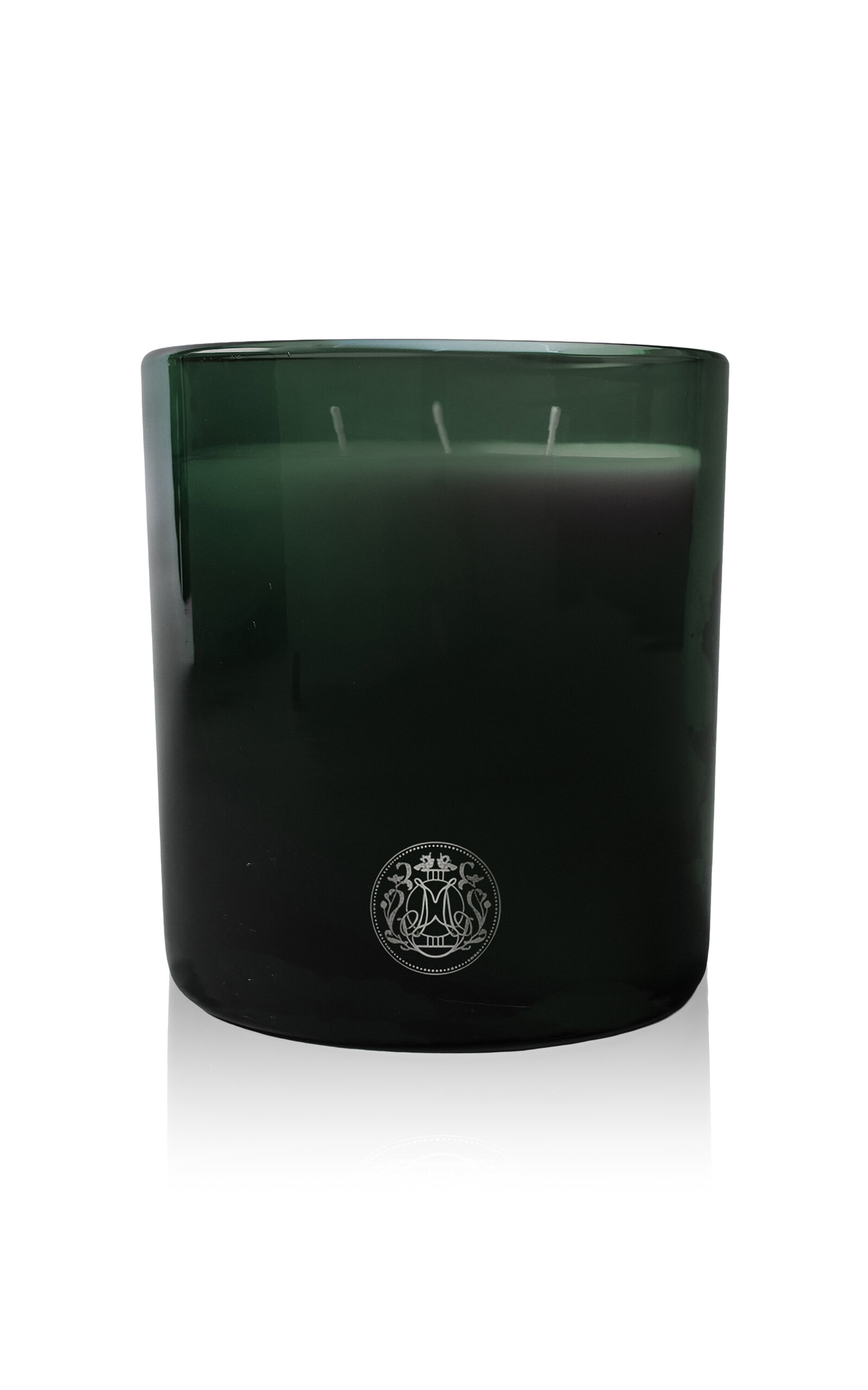 Memoire Mémoire - Verdigris Handblown Glass Candle; Grand - Green