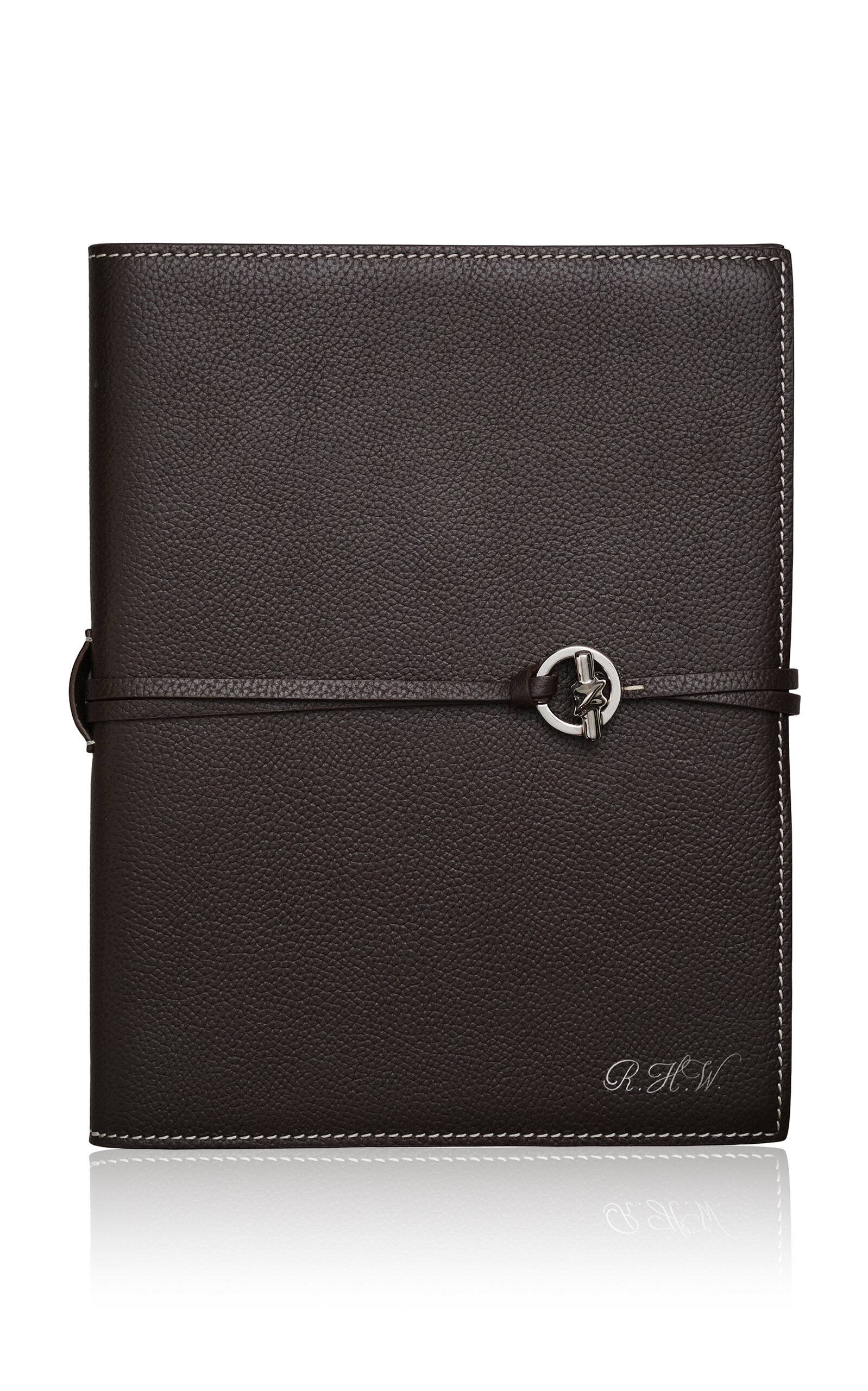 Memoire Mémoire - Personalized Devon Leather Notebook; Classic - Brown