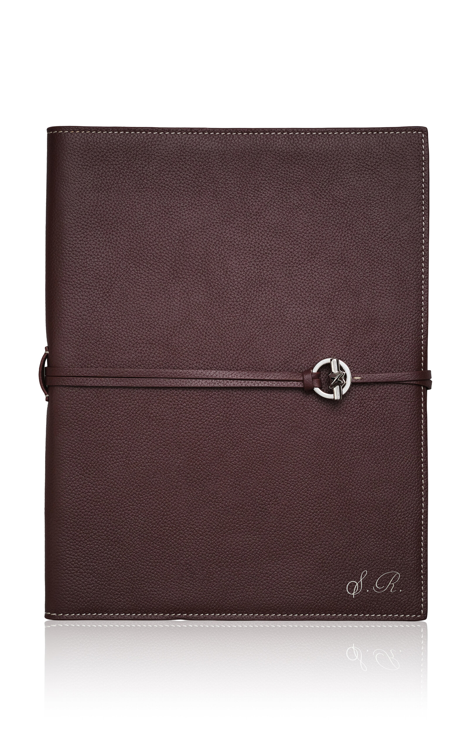 Memoire Mémoire - Personalized Devon Leather Notebook; Classic - Burgundy