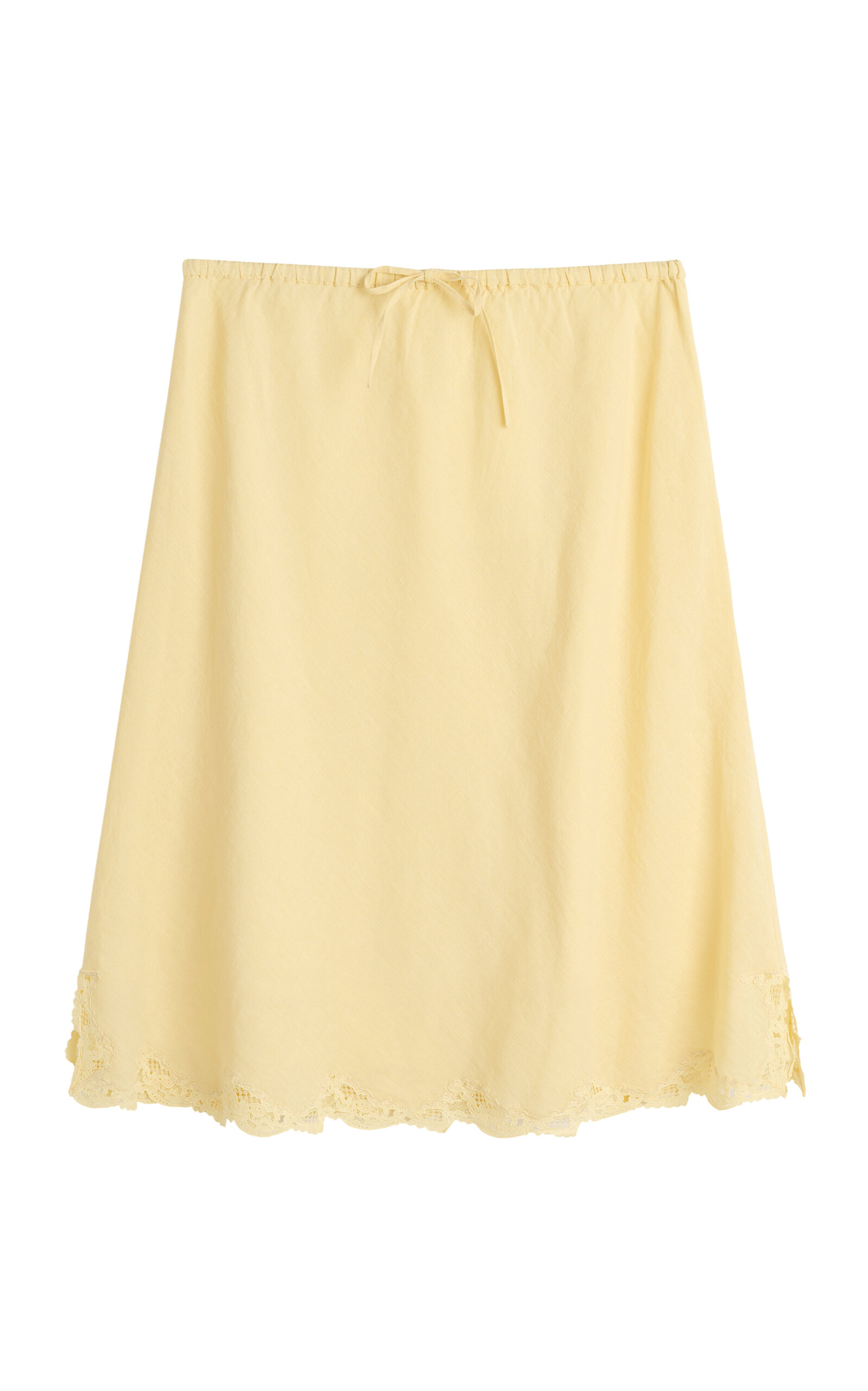 SKALL Amour Linen-Cotton Midi Skirt - Moda Operandi