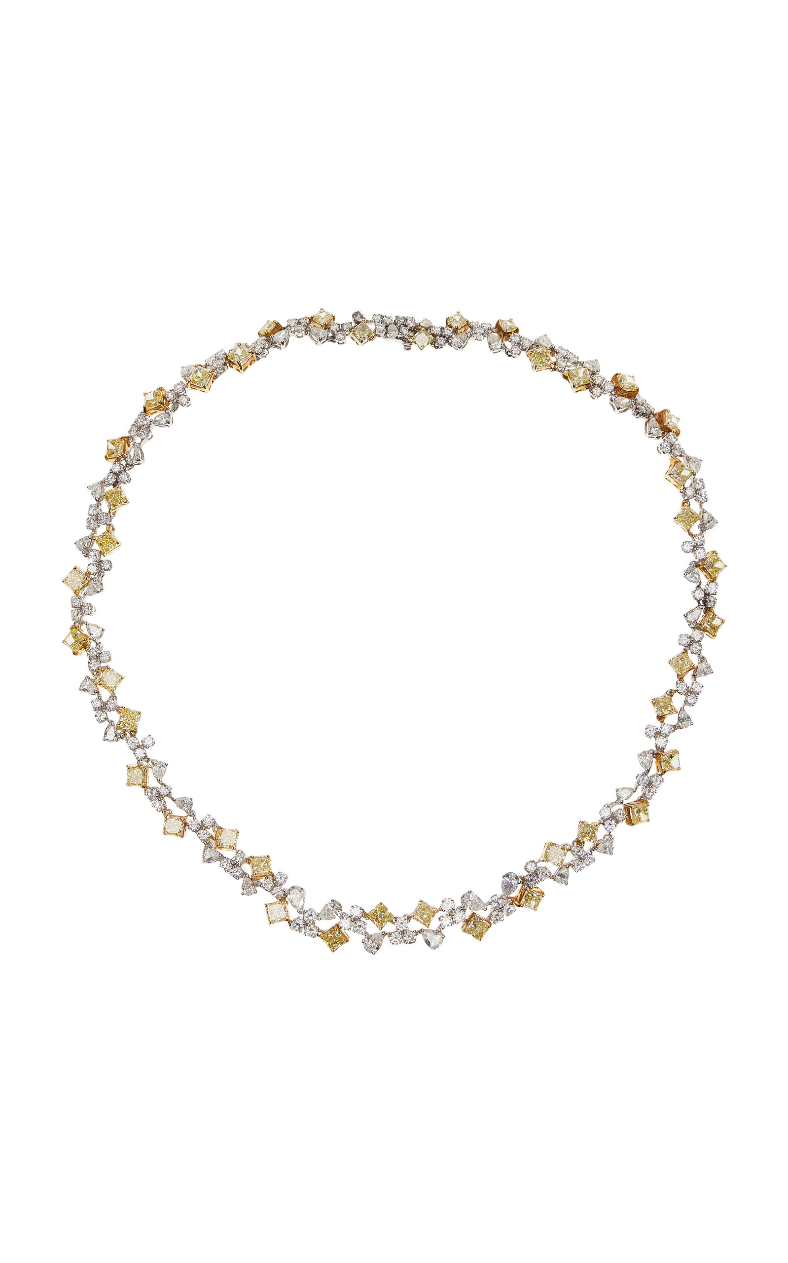 Yessayan - Fancy Sunshine 18K White And Yellow Gold Diamond Necklace - Gold - OS - Moda Operandi - Gifts For Her