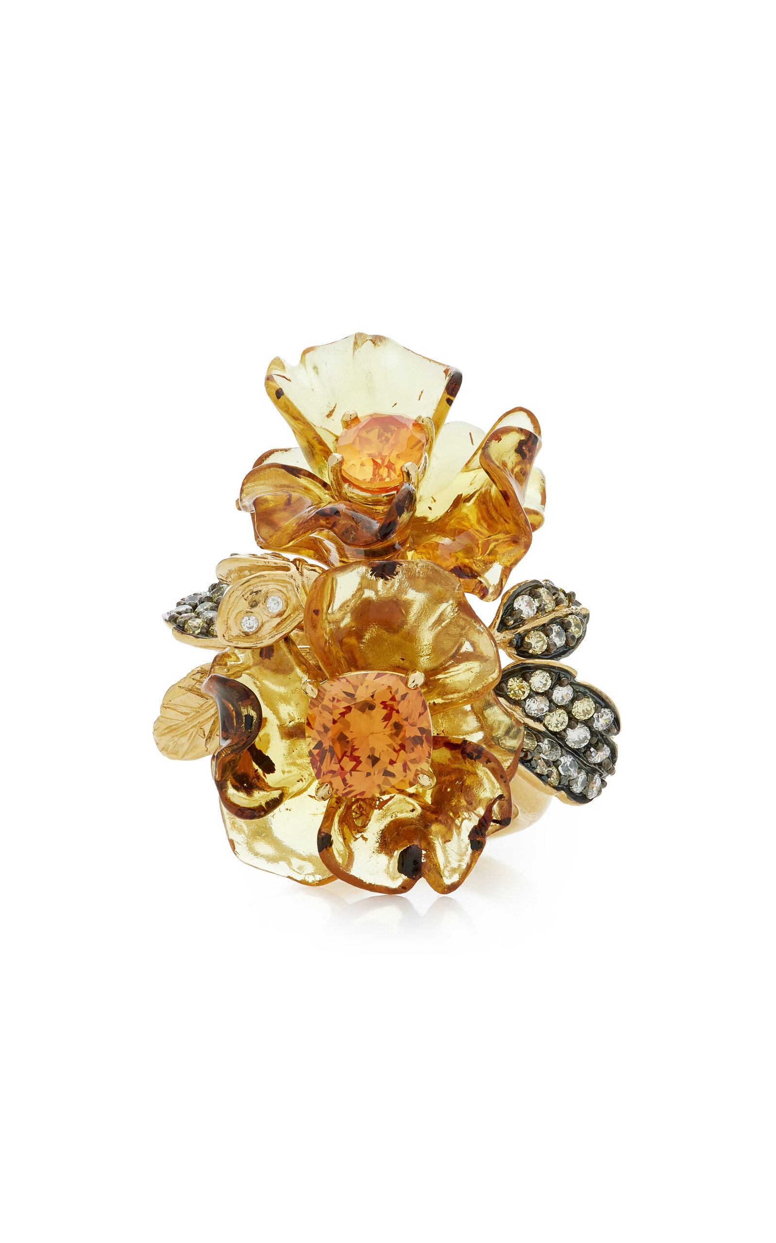 Anabela Chan - Amber Garden !8K Gold Vermeil Multi-Stone Ring - Yellow - US 6 - Moda Operandi - Gifts For Her