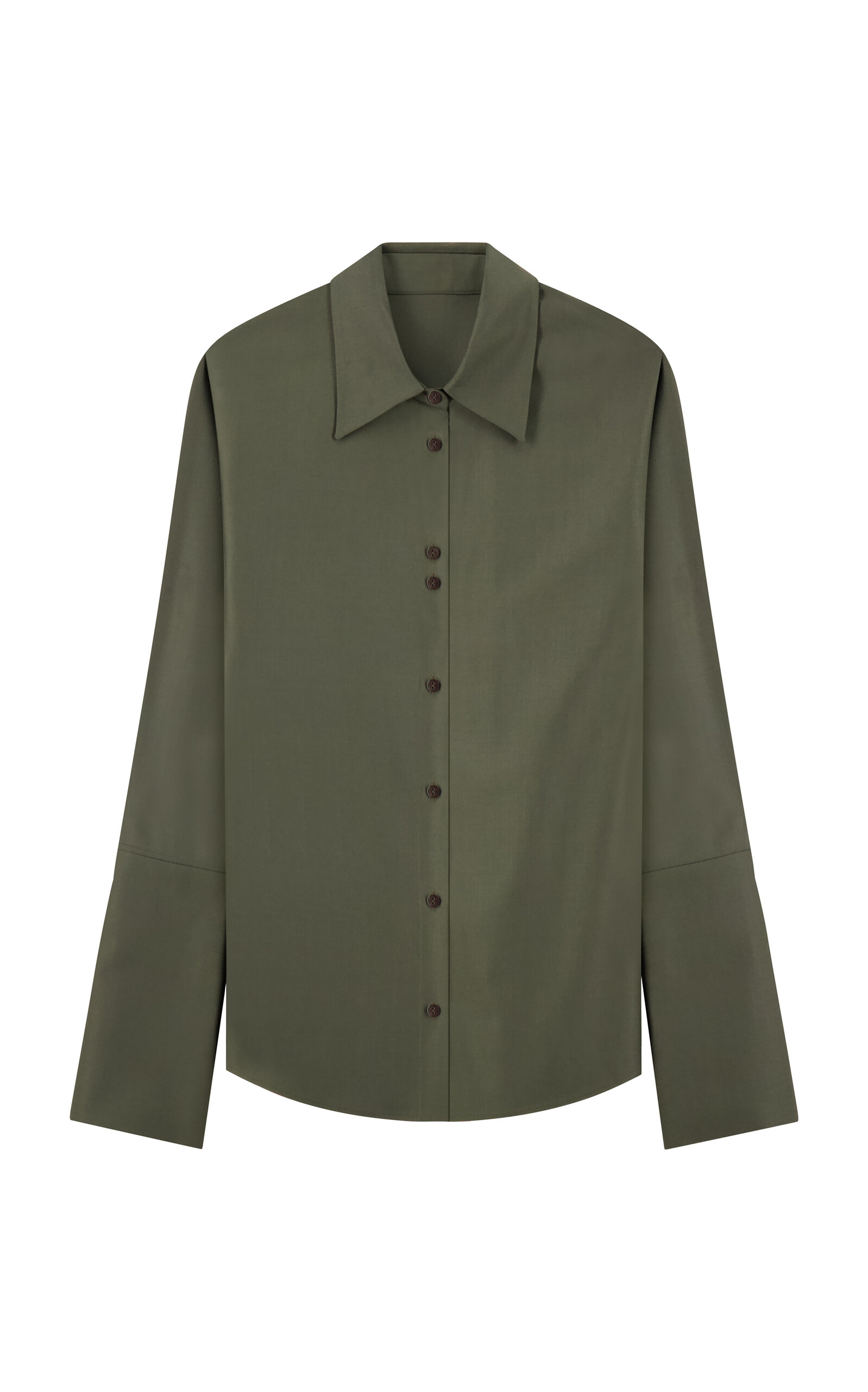 The Anteros - Sloan Merino Wool Shirt - Green - XS - Moda Operandi