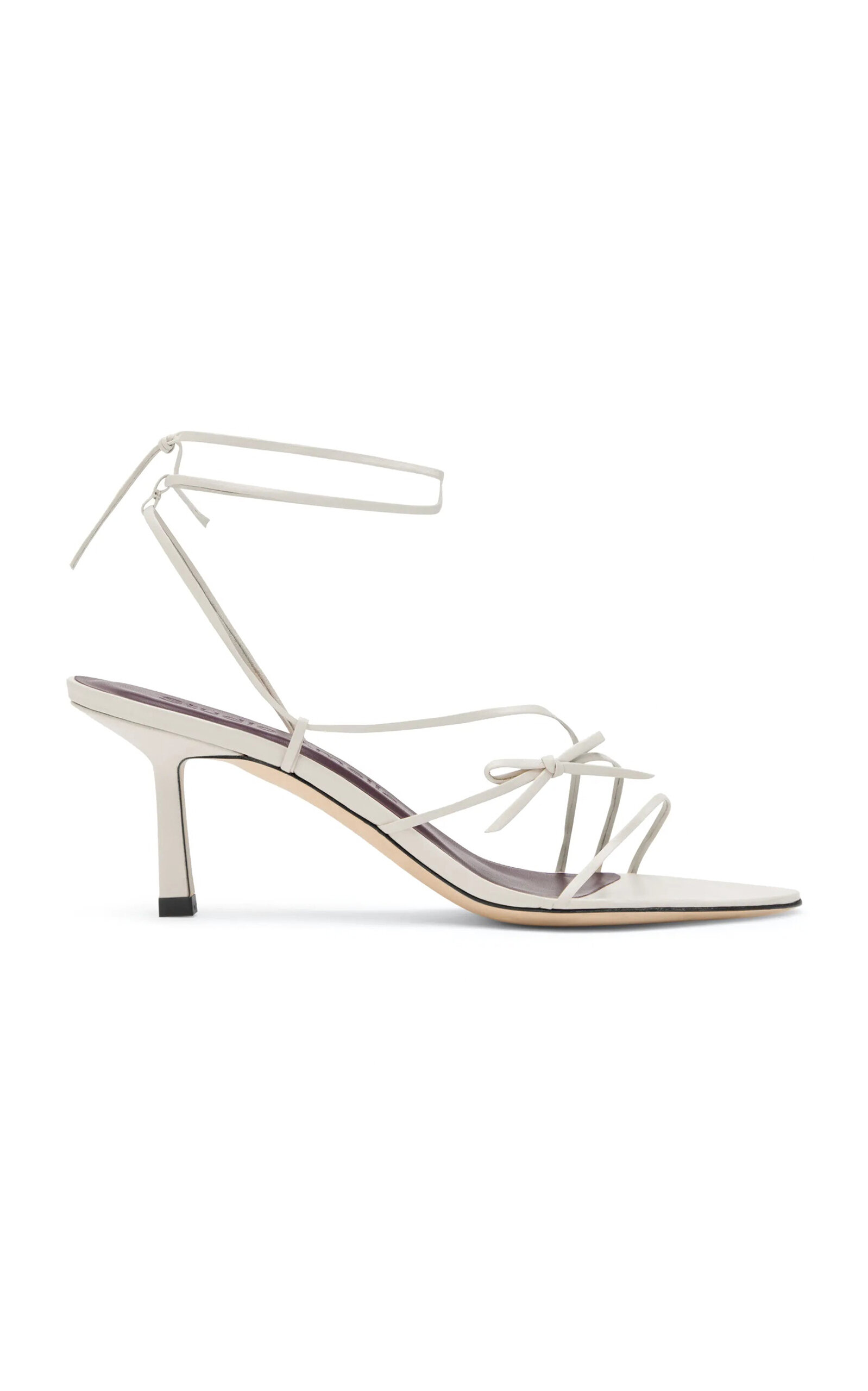 Studio Amelia Solstice 70 Leather Sandals In Light Grey