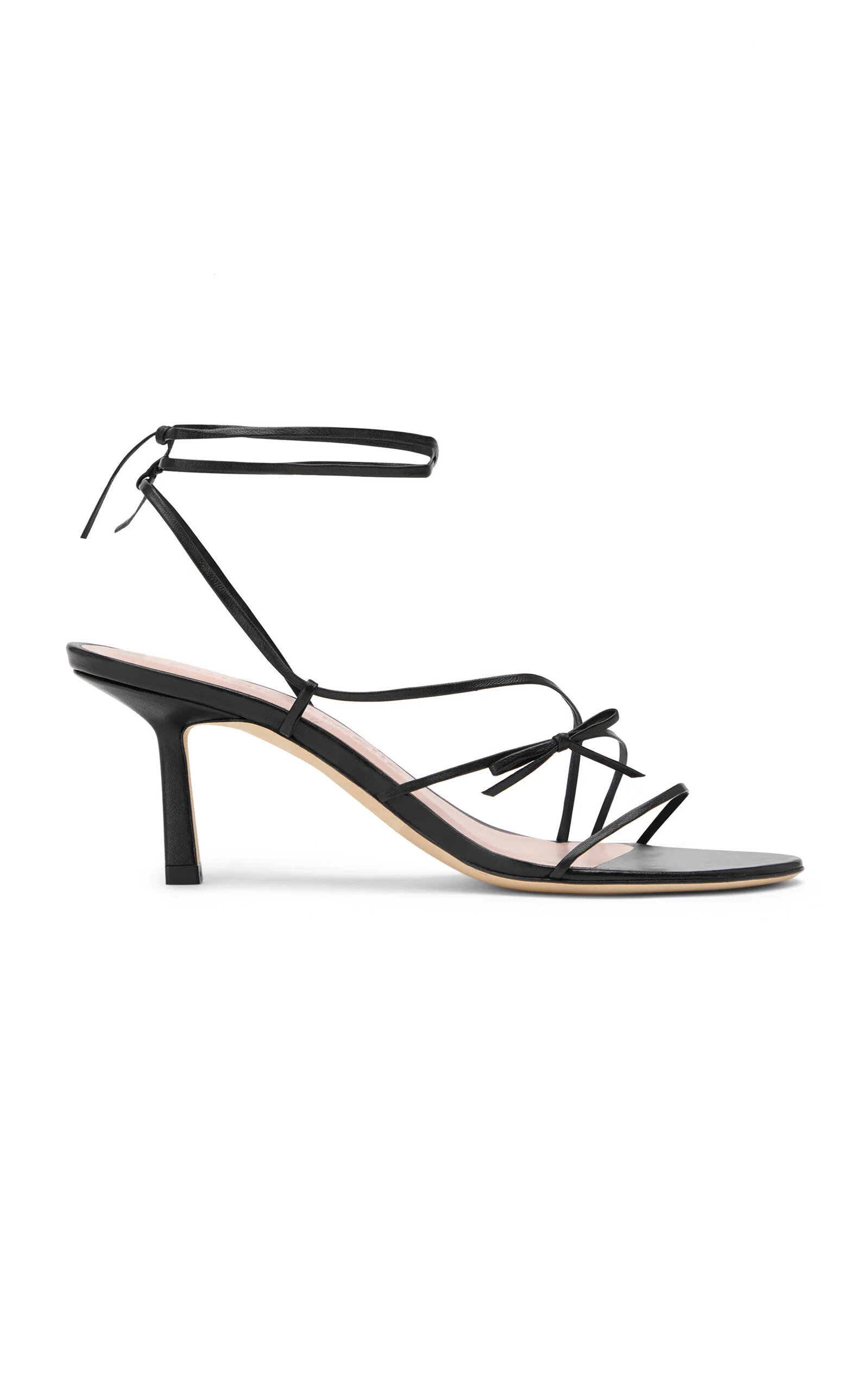 Studio Amelia Solstice 70 Leather Sandals In Black