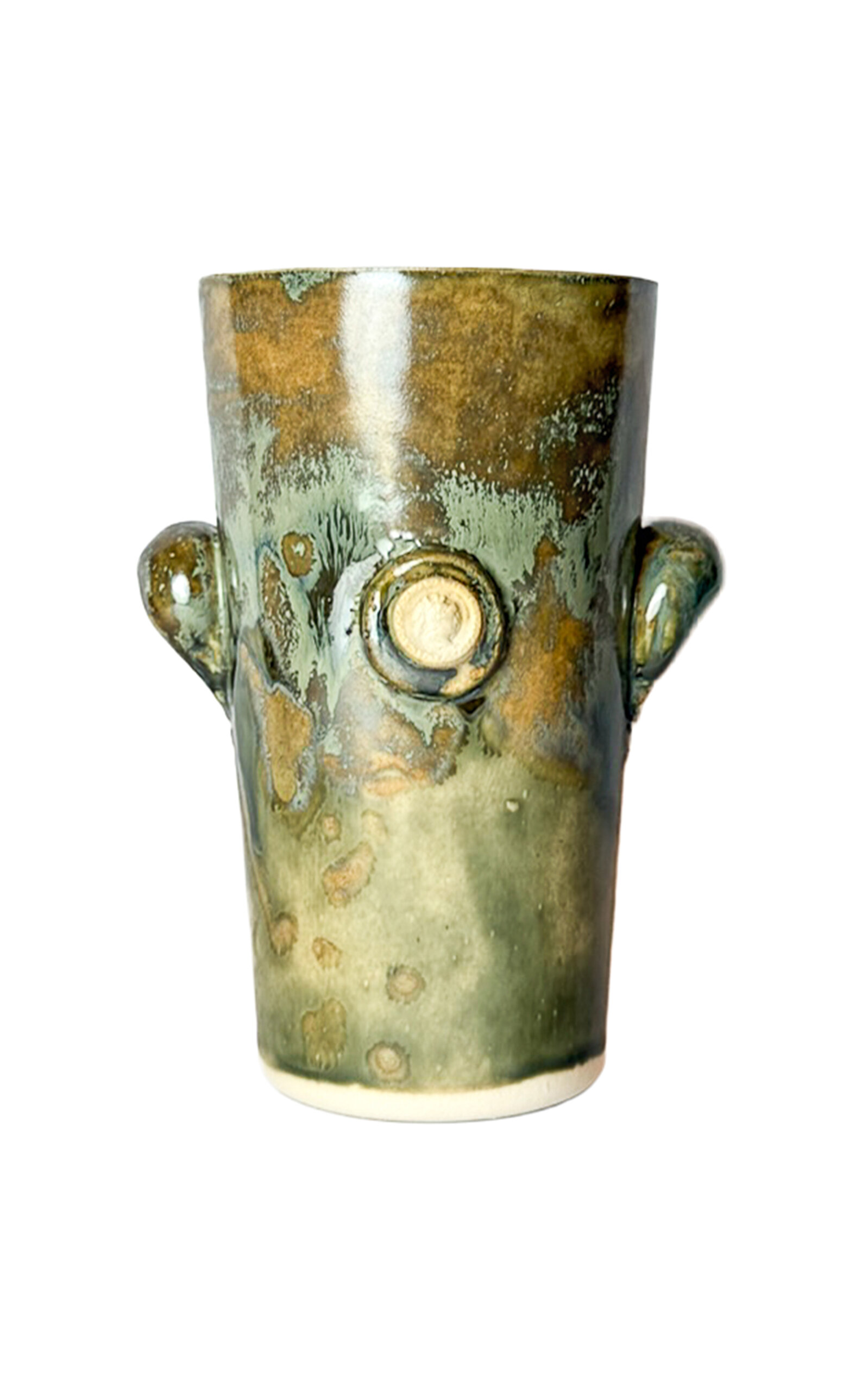 Jeanette Morrow - Solider Button Heather Vase - Green - Moda Operandi