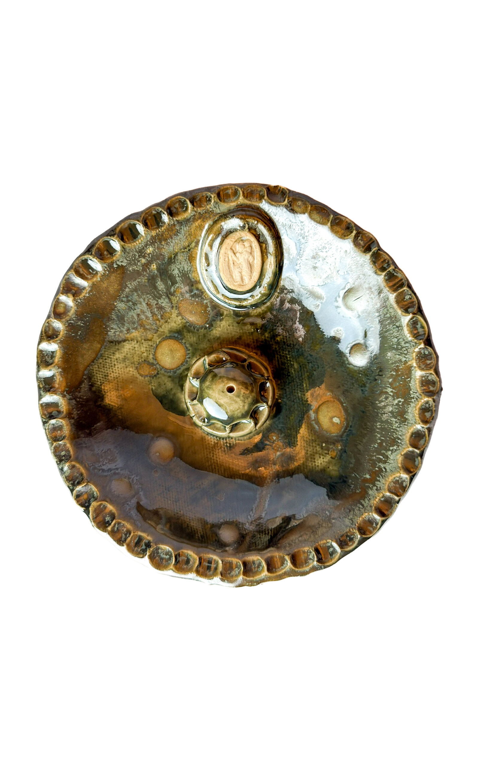 Jeanette Morrow - St. Christopher Medallion Incense Holder - Green - Moda Operandi