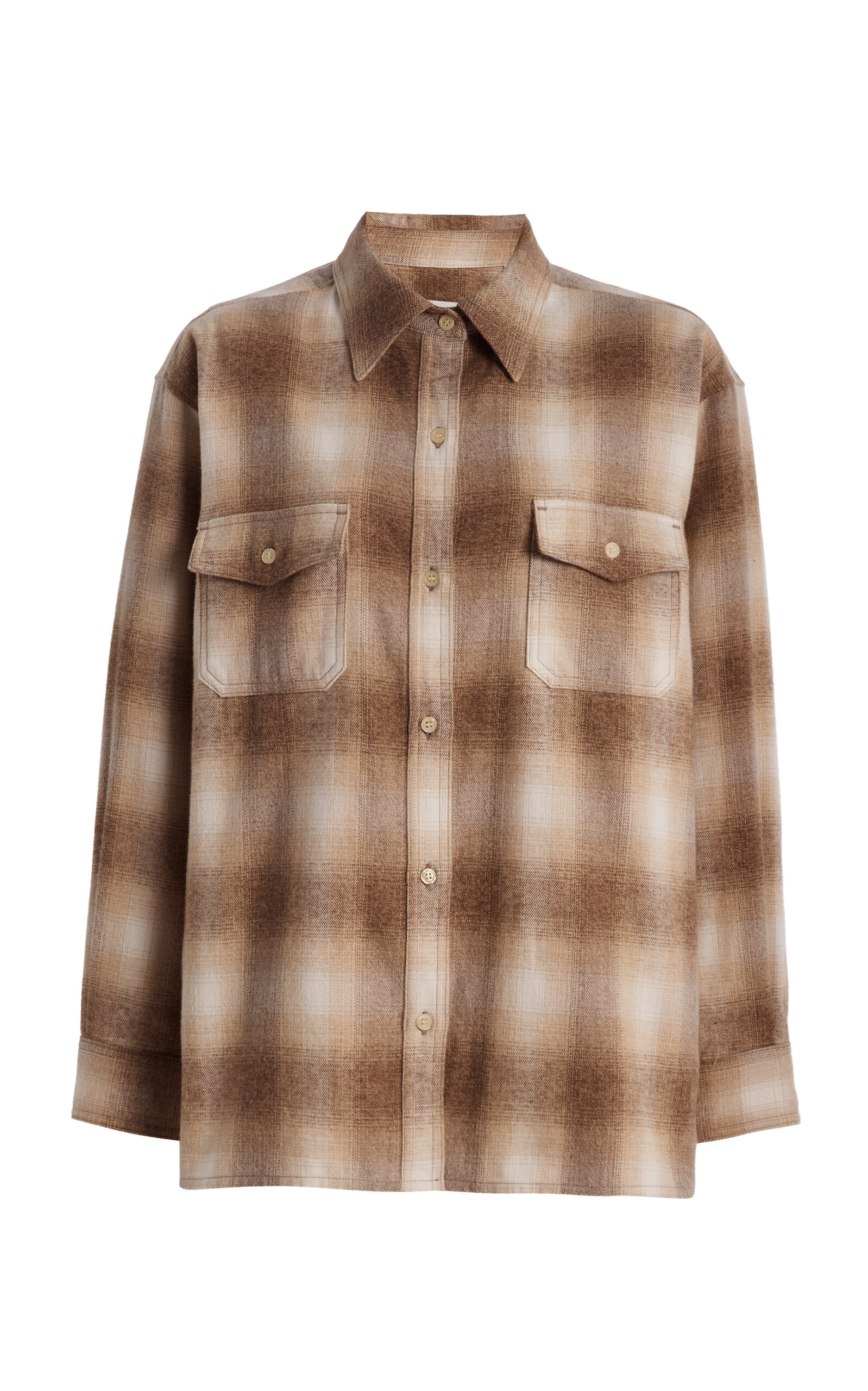 Citizens of Humanity - Kota Plaid Cotton Flannel Shirt - Plaid - L - Moda Operandi
