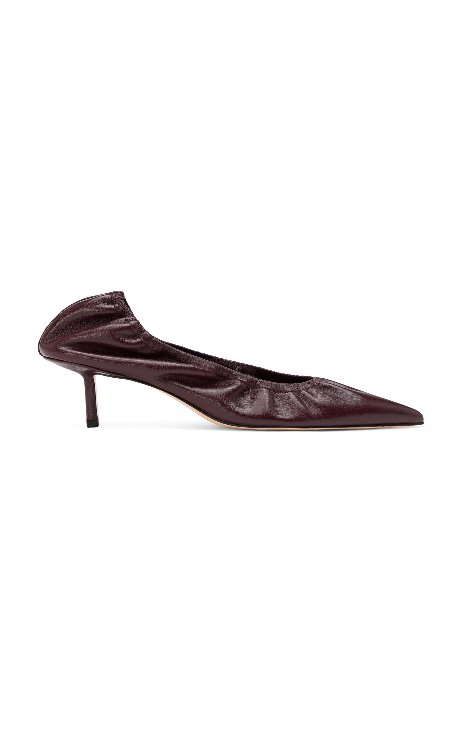 Studio Amelia Rhodes 50 Leather Pumps In Burgundy