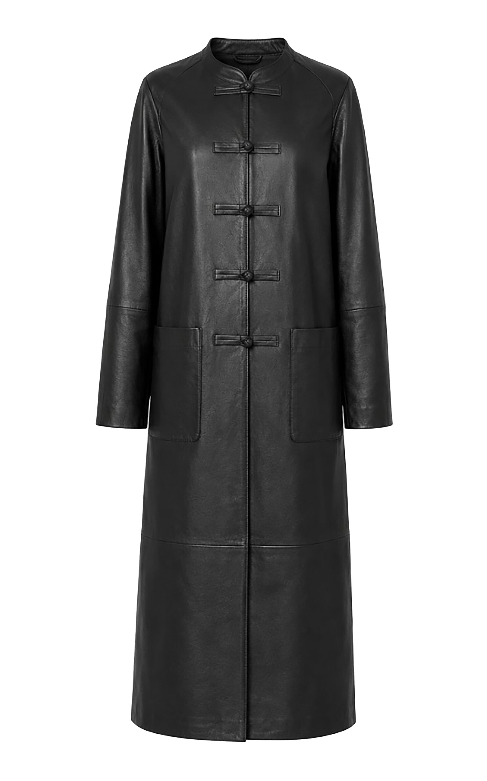 Zut The Canton Leather Coat In Black