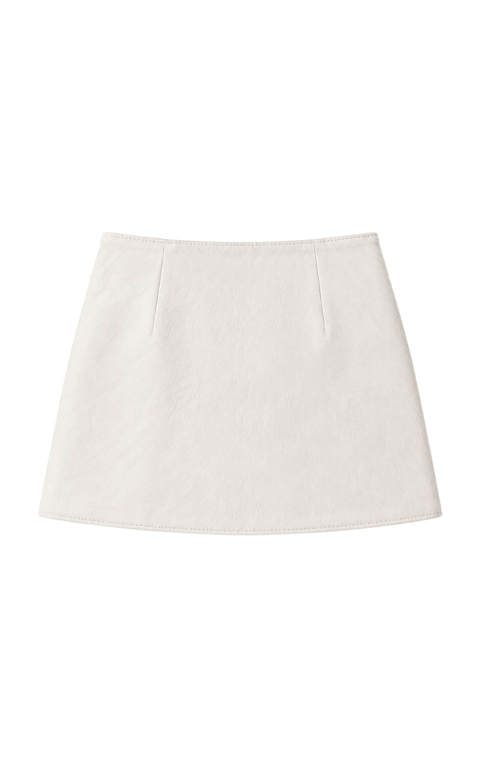 Zut The Jackie Leather Mini Skirt In White