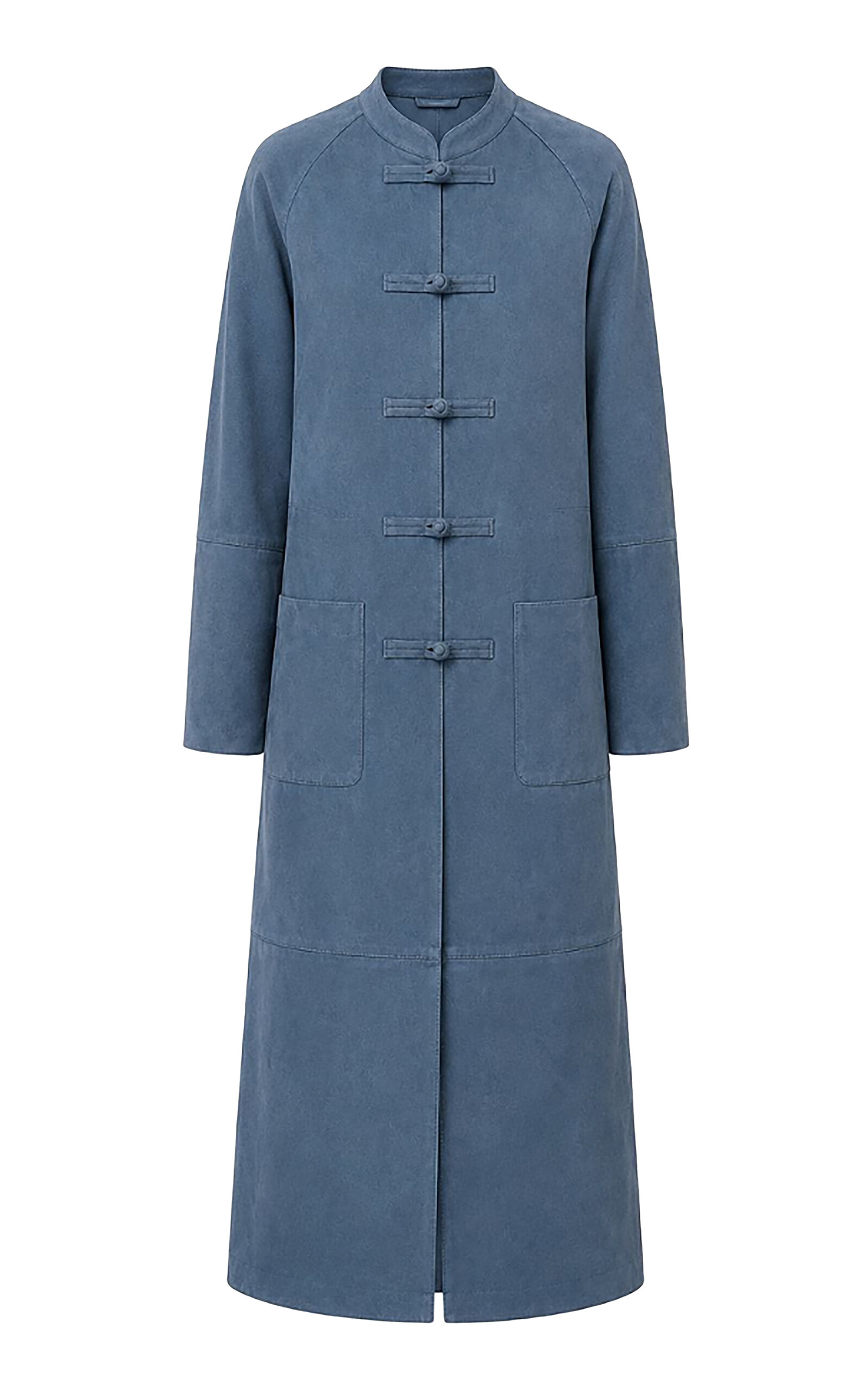 Zut The Canton Leather Coat In Blue