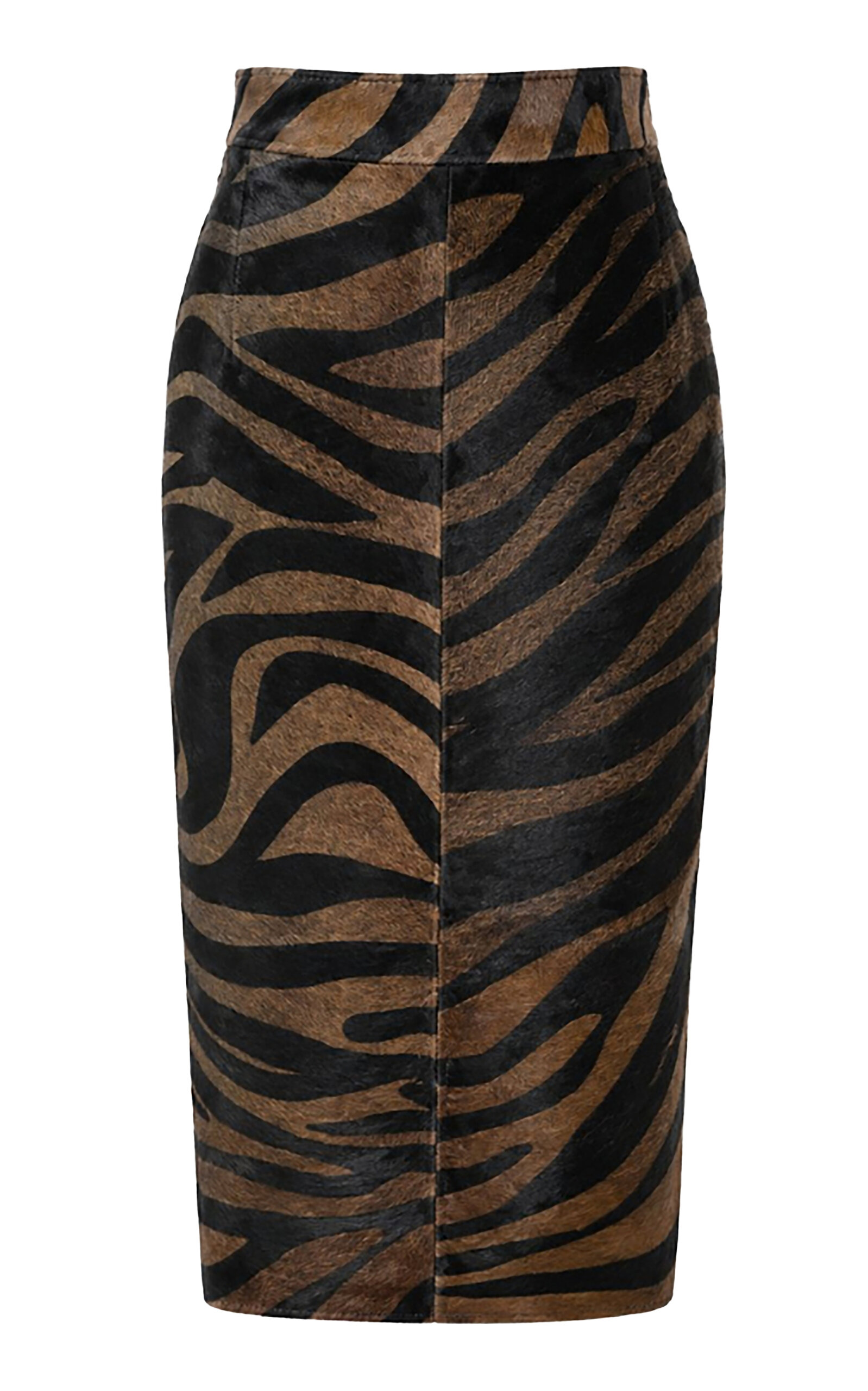 Zut The Sable Leather Midi Skirt In Animal