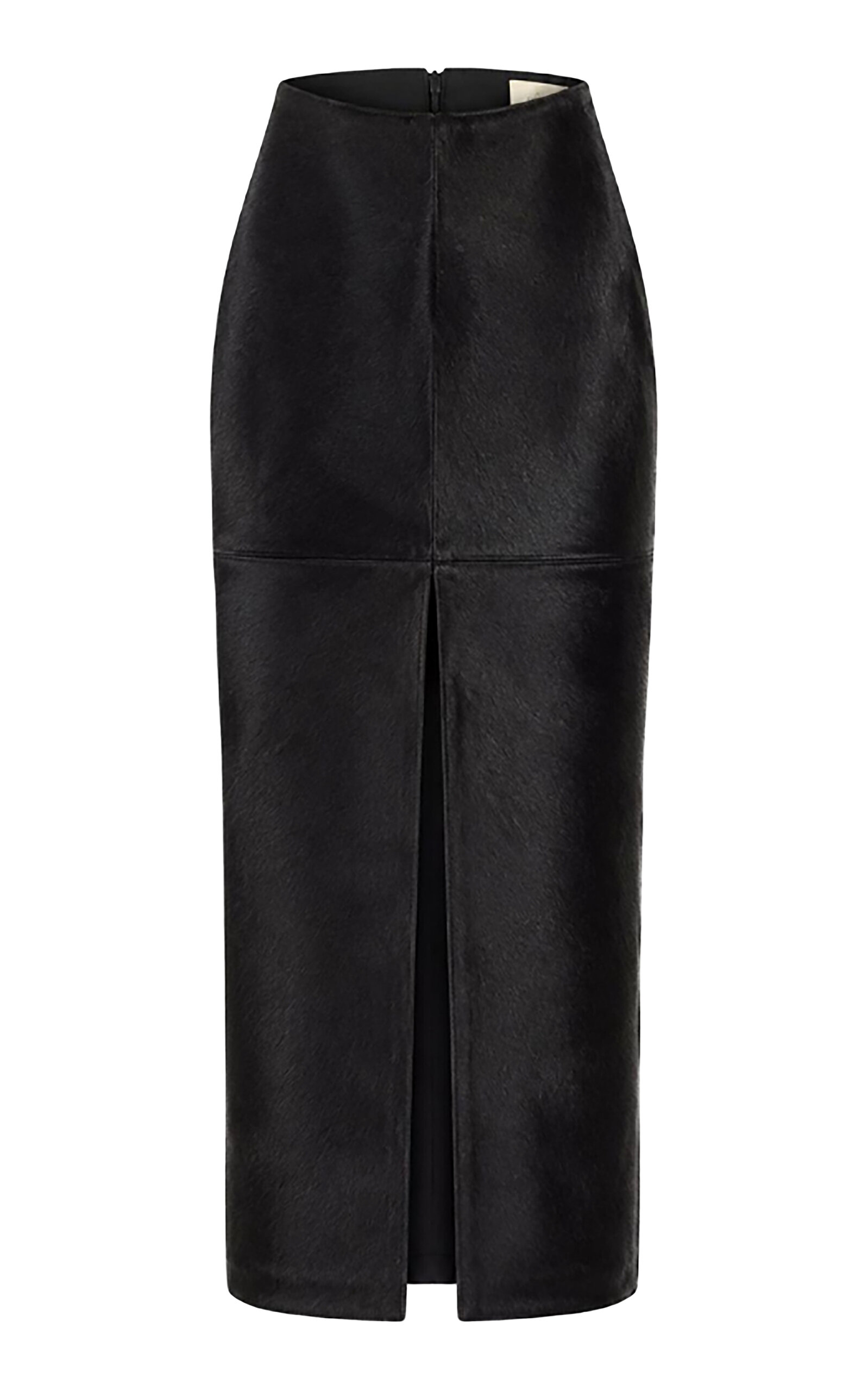 Zut The Corvette Leather Midi Skirt In Black