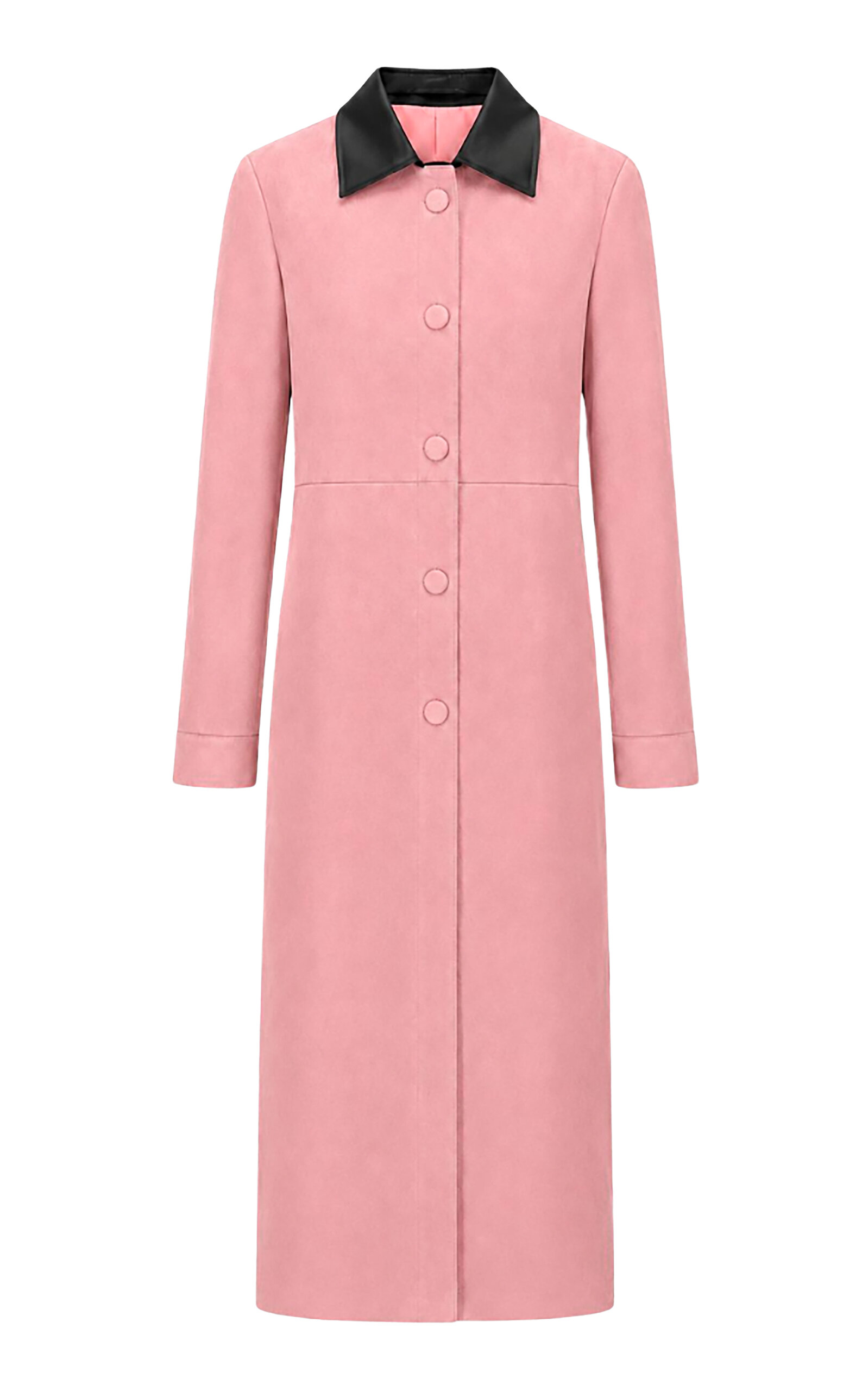 Zut The Vineyard Leather Coat In Light Pink