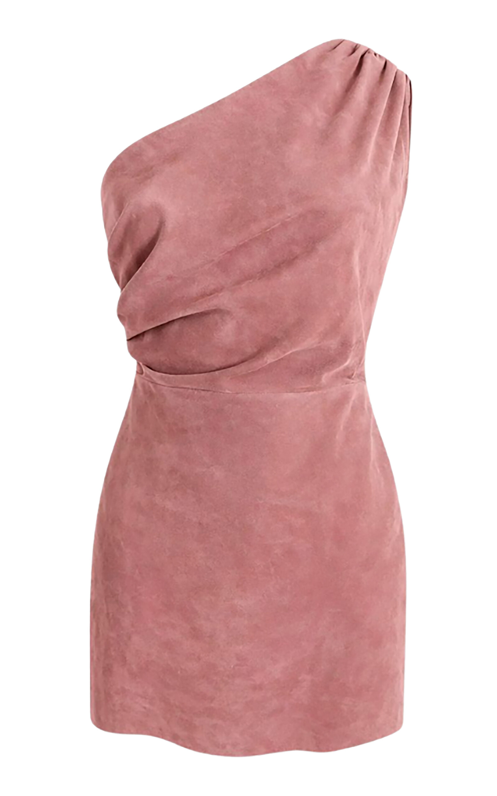 Zut The Bessete Suede Mini Dress In Light Pink