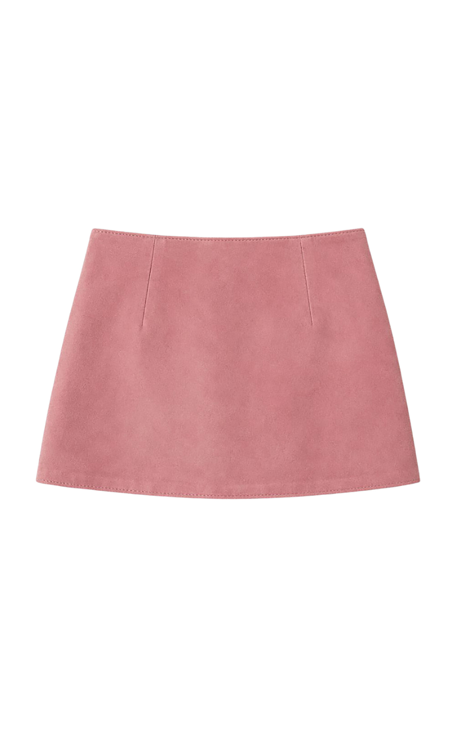 Zut The Jackie Suede Mini Skirt In Light Pink