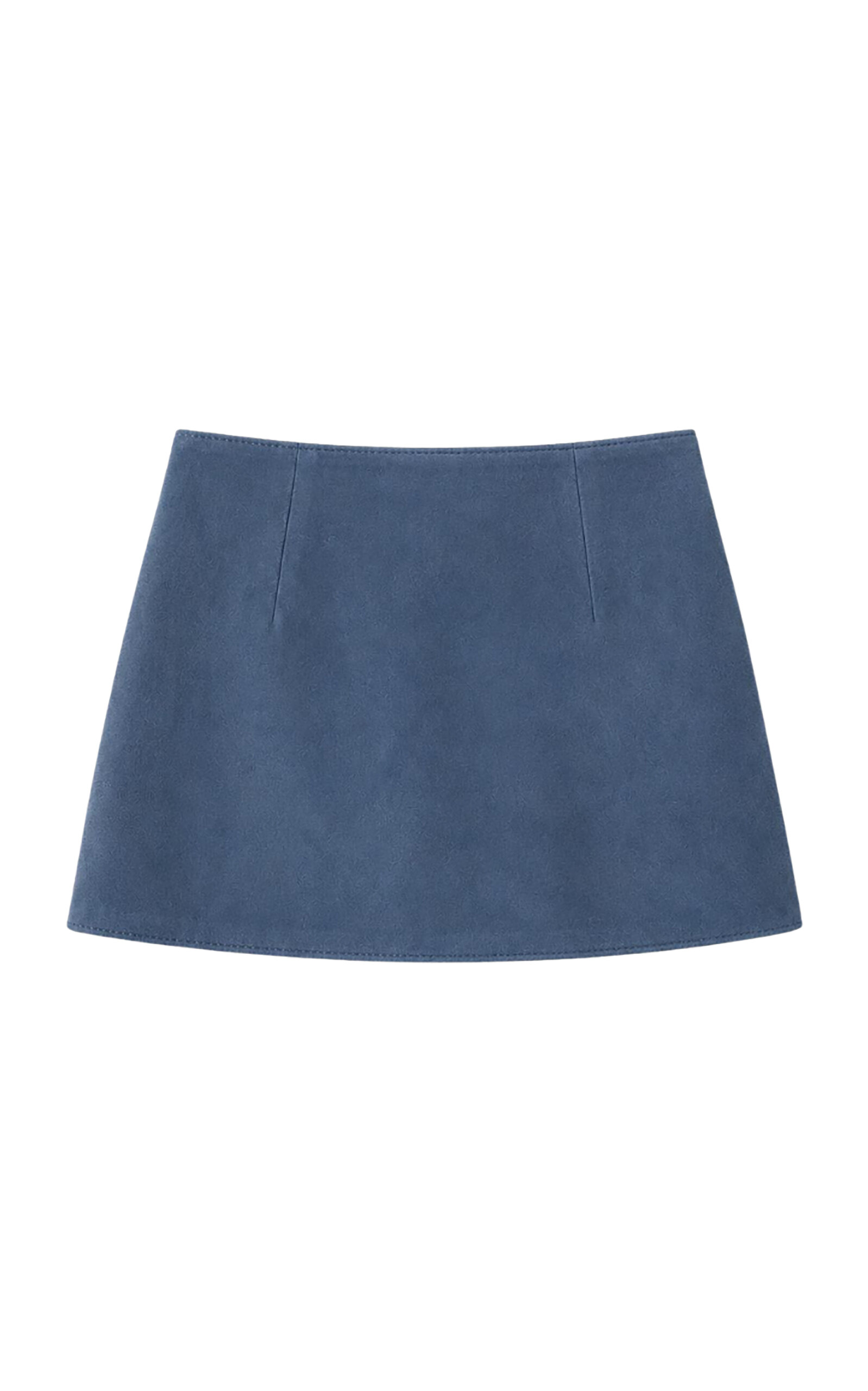 Zut The Jackie Suede Mini Skirt In Blue