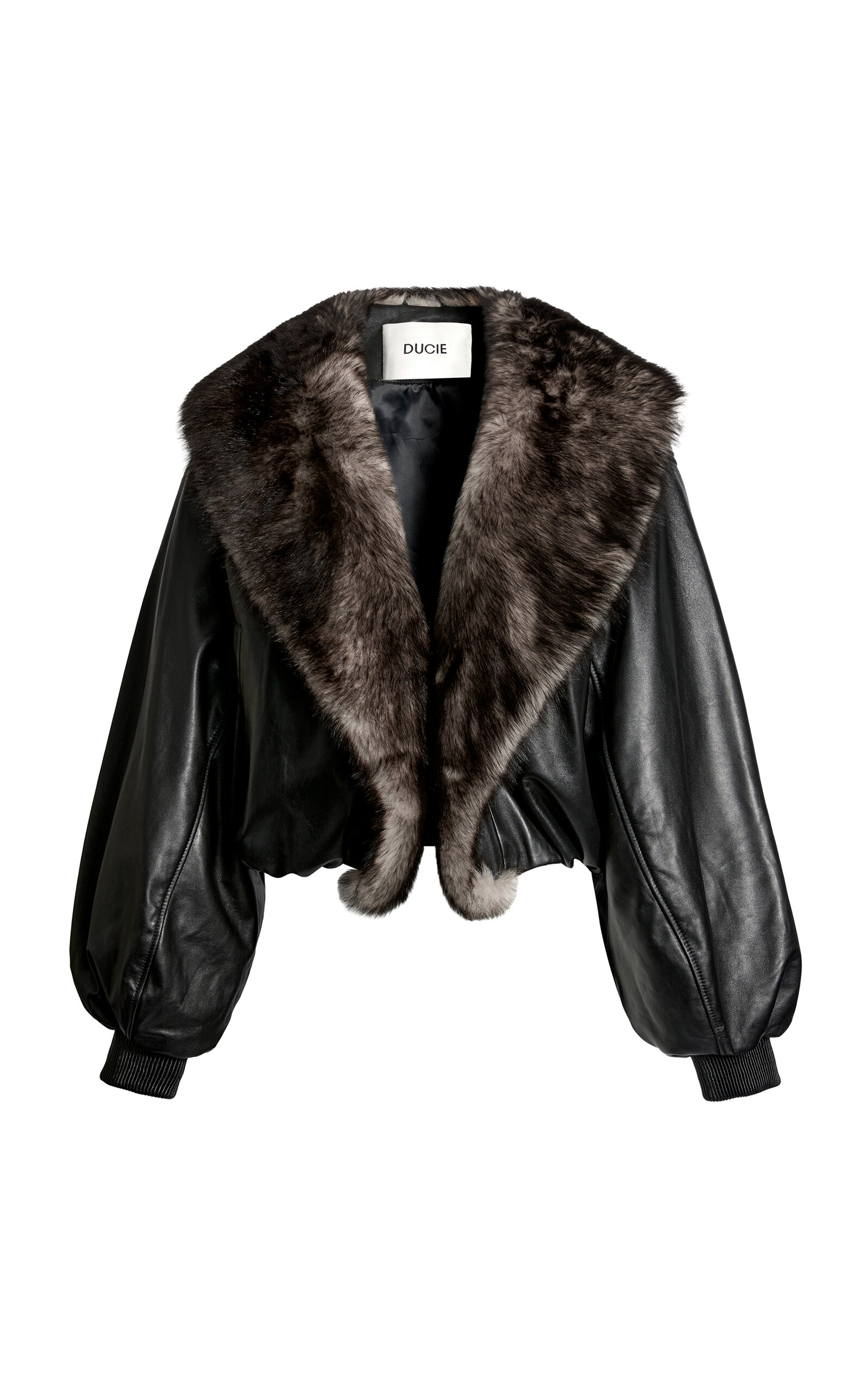 Ducie Julie Leather Jacket In Black