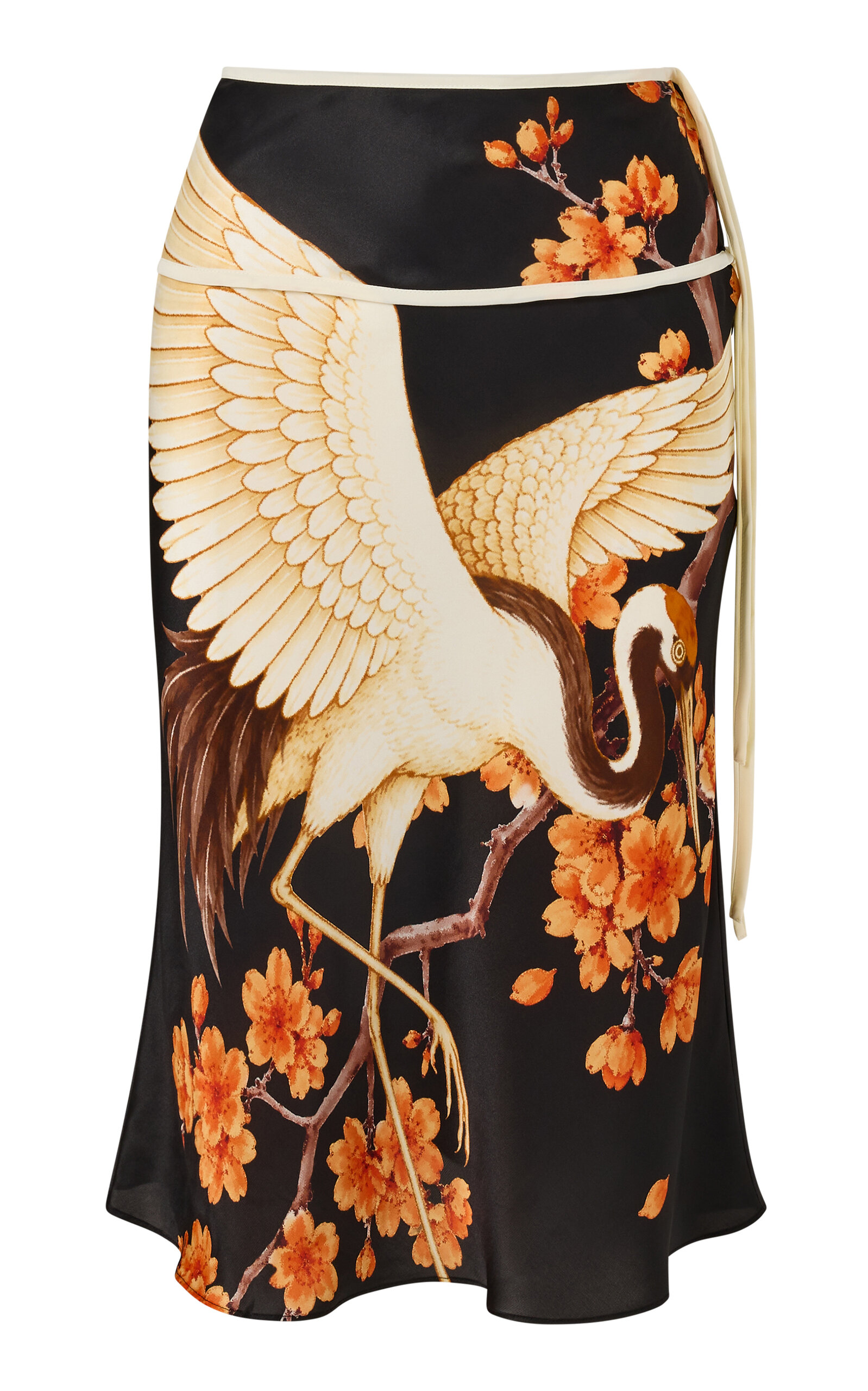 Roame. Roame Natasia Silk-blend Midi Skirt In Print