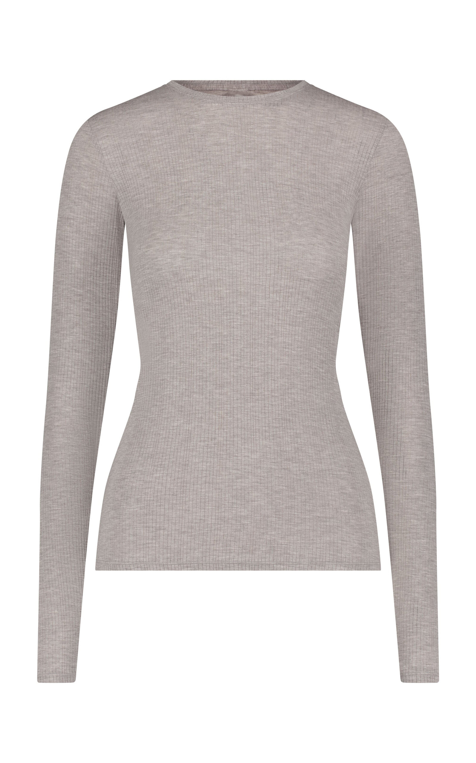 Negative Whipped Long-sleeve Knit Top In Neutral