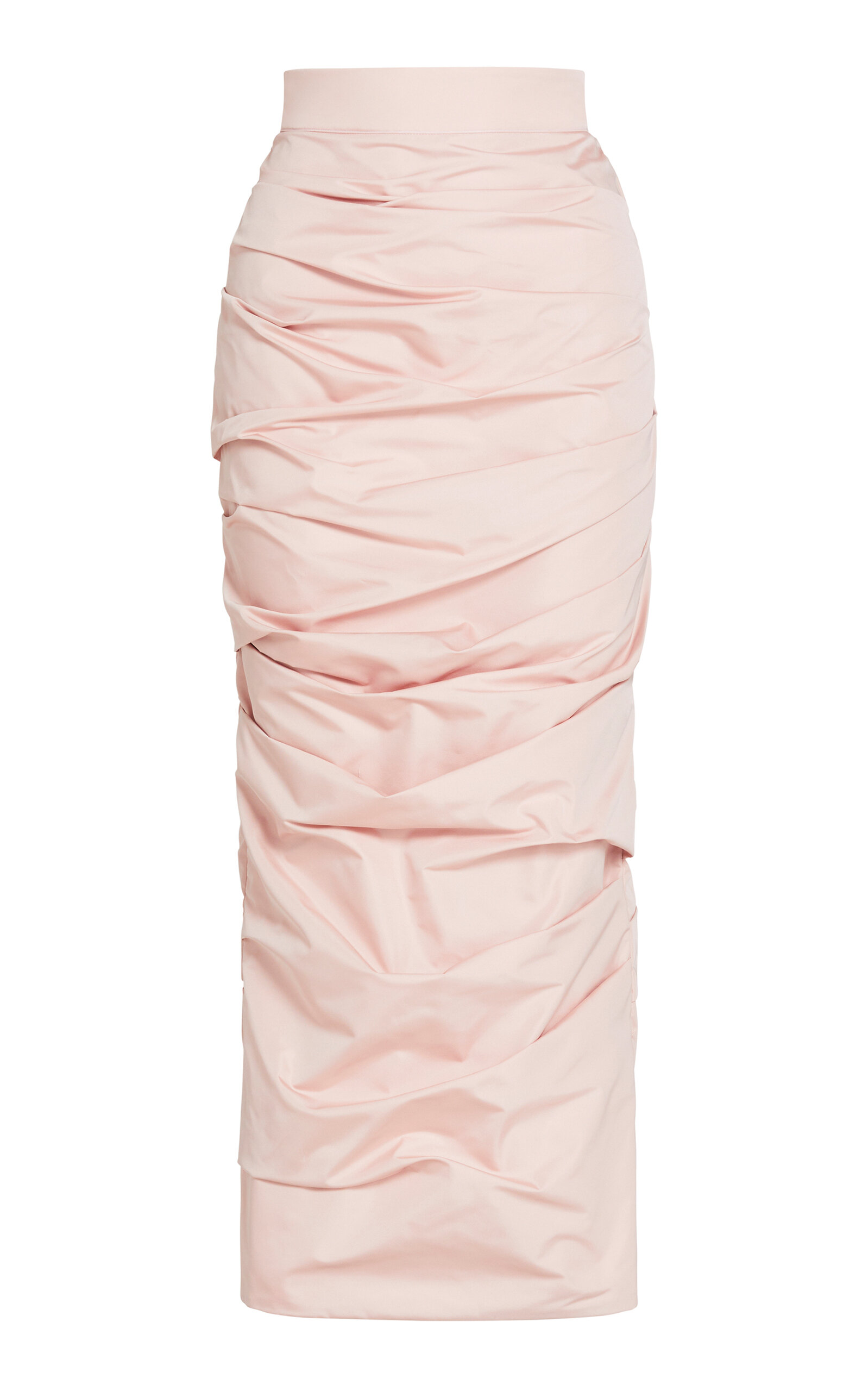 Maticevski Tatler Silk-blend Midi Skirt In Light Pink