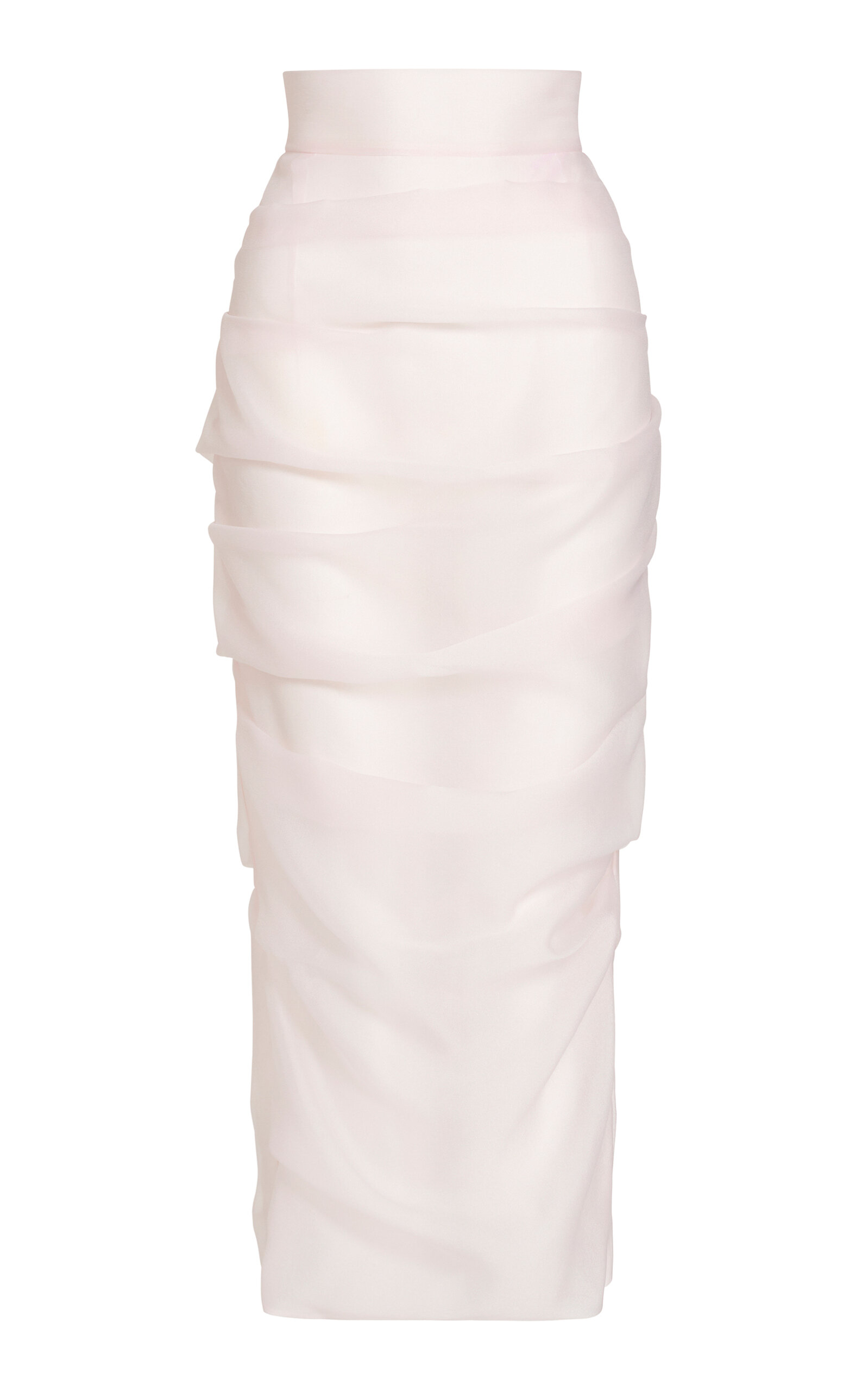 Maticevski Tatler Cupro-blend Midi Skirt In Light Pink