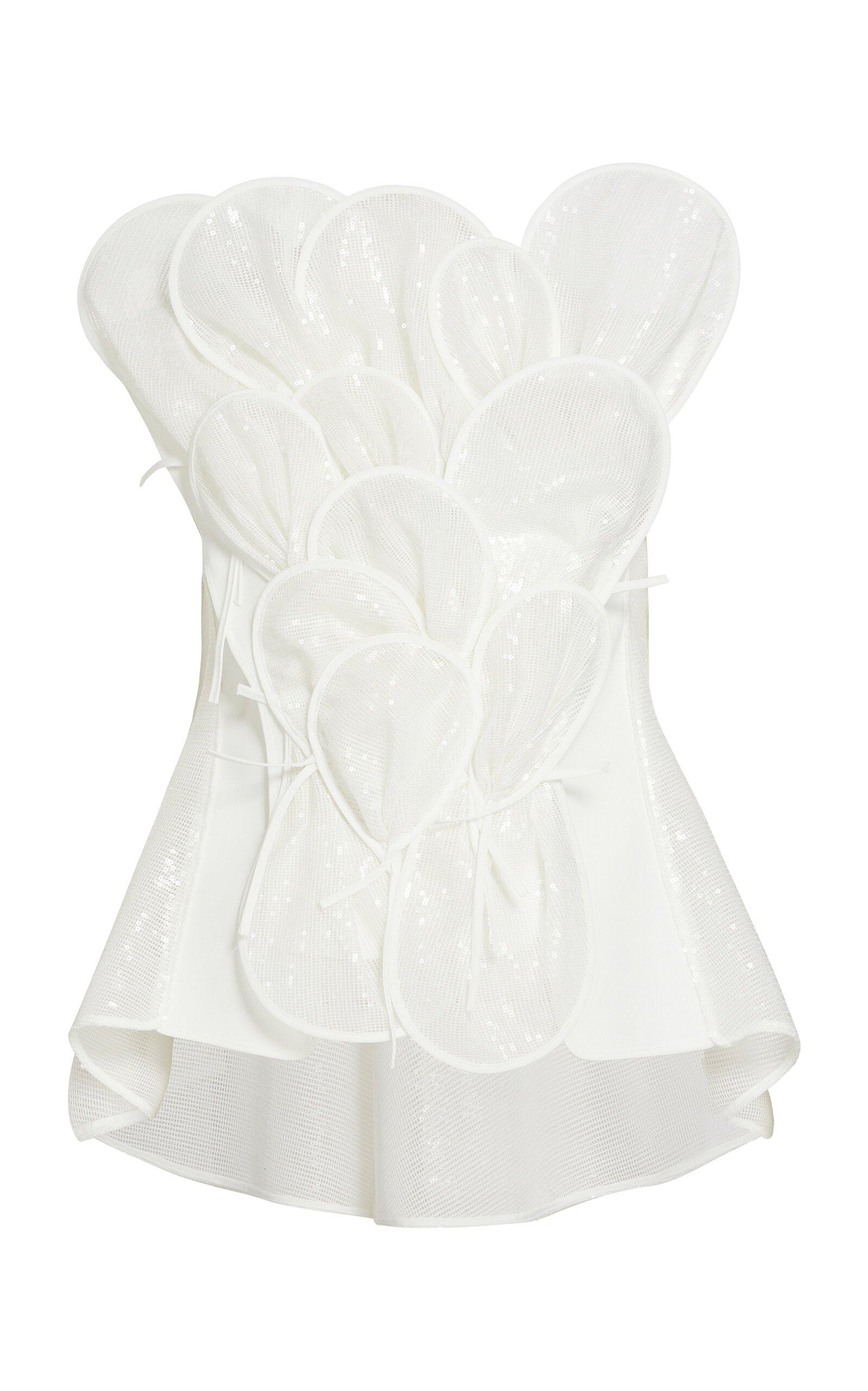 Maticevski Luminescent Sequined Blouse In White